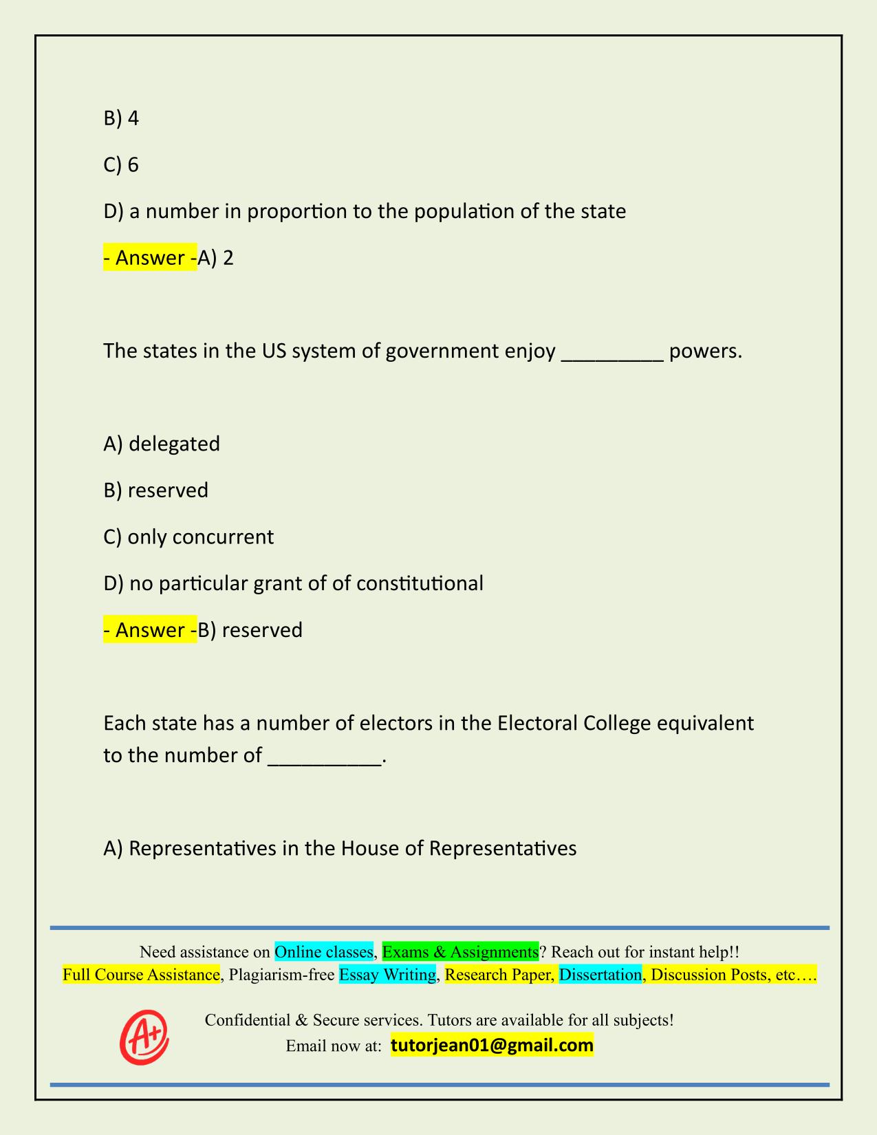 CLEP AMERICAN GOVERNMENT - ULTIMATE TEST ACTUAL 2025/2026 QUESTIONS AND 100% CORRECT ANSWERS