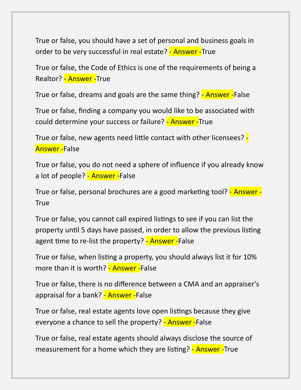 Real Estate Exam Prep (Colorado) VanEd Q&A Latest Update