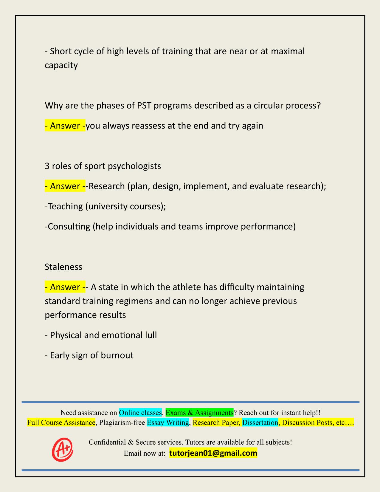 UNC EXSS 181 FINAL EXAM ACTUAL 2025/2026 CORRECTLY ANSWERED