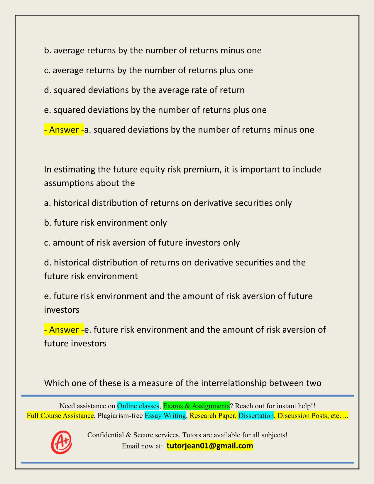 FINA 5320 - EXAM 3 THEORETICAL ACTUAL 2025/2026
