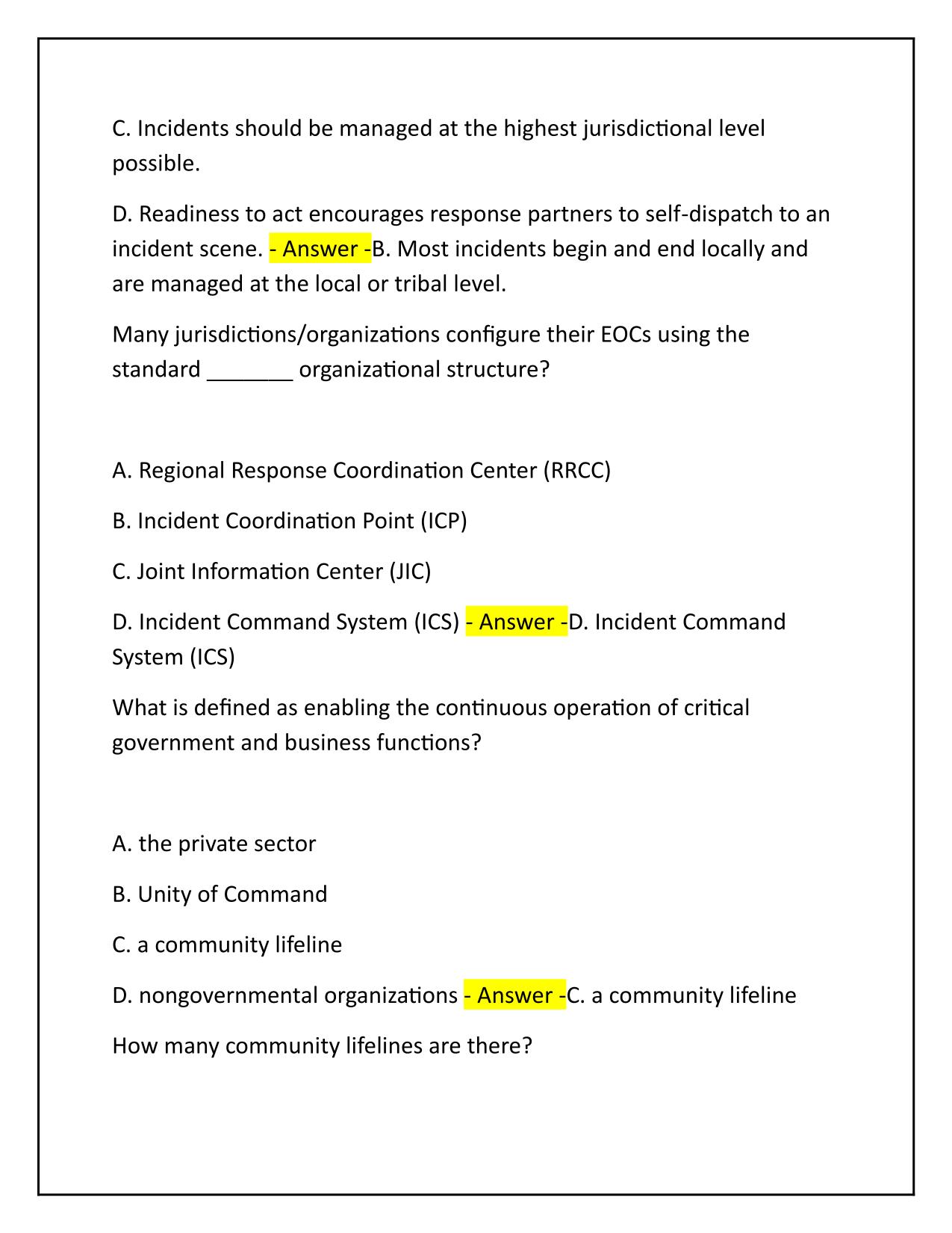FEMA Midterm Exam Q&A Latest Update 2025