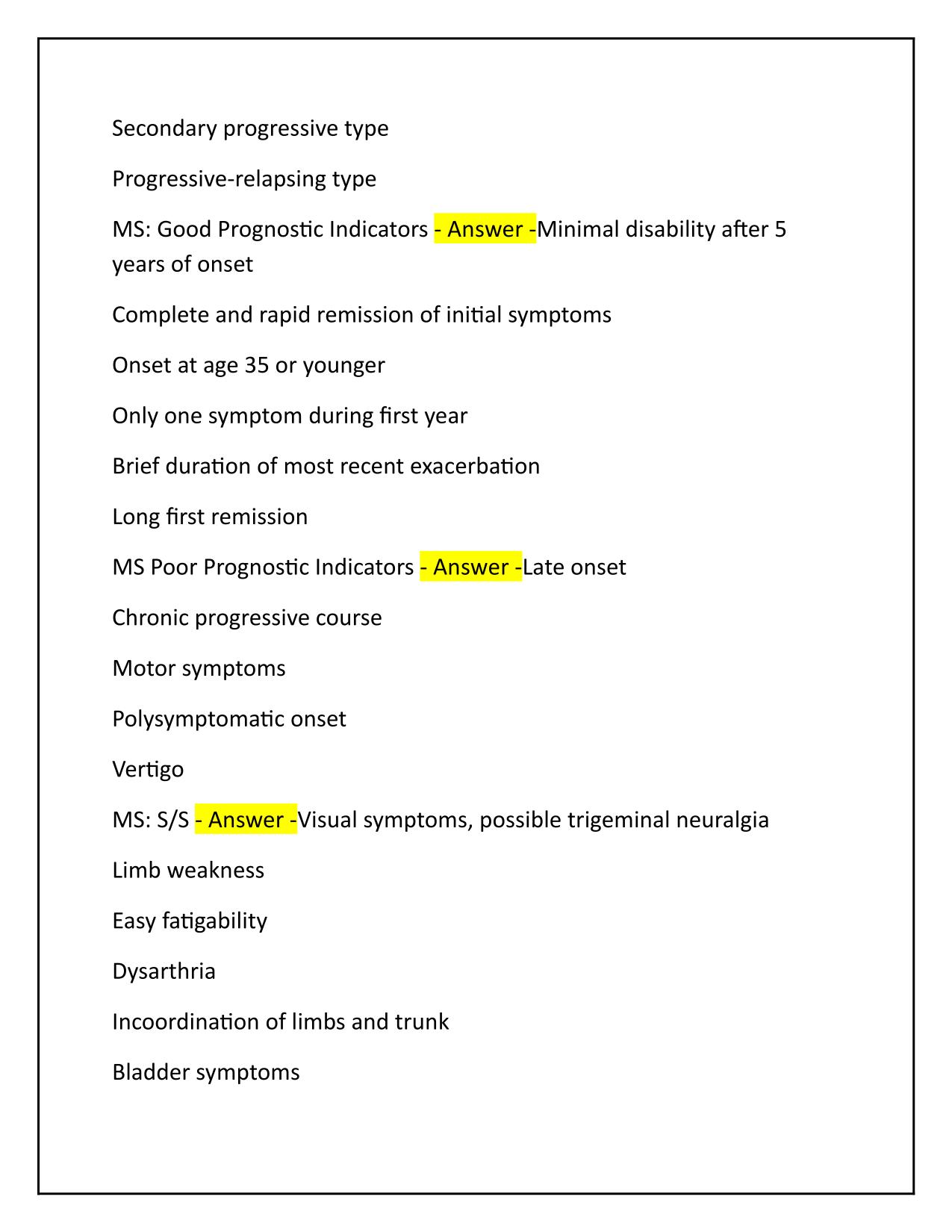 Dunphy Primary Care: Neuro test Correctly Answered 2025 Update