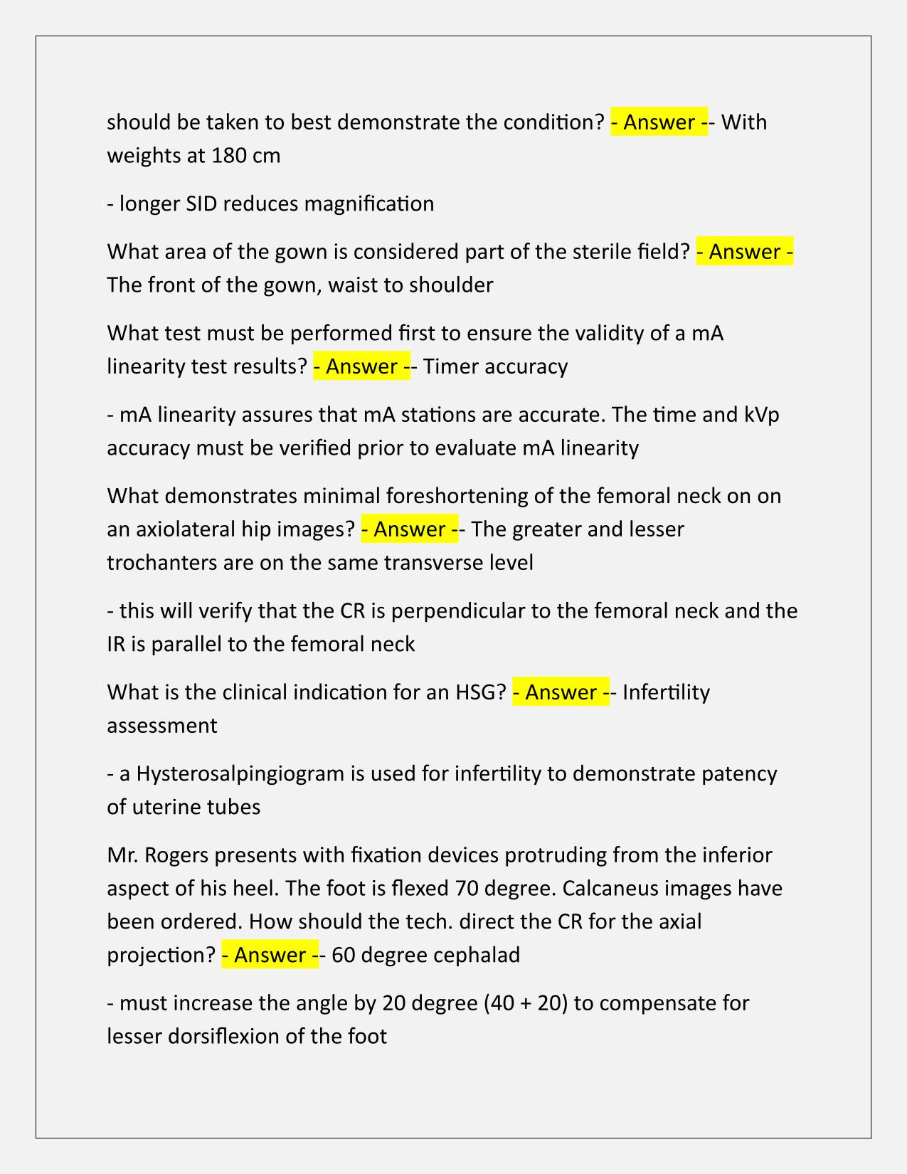 CAMRT-Test Review Q&A Latest Update