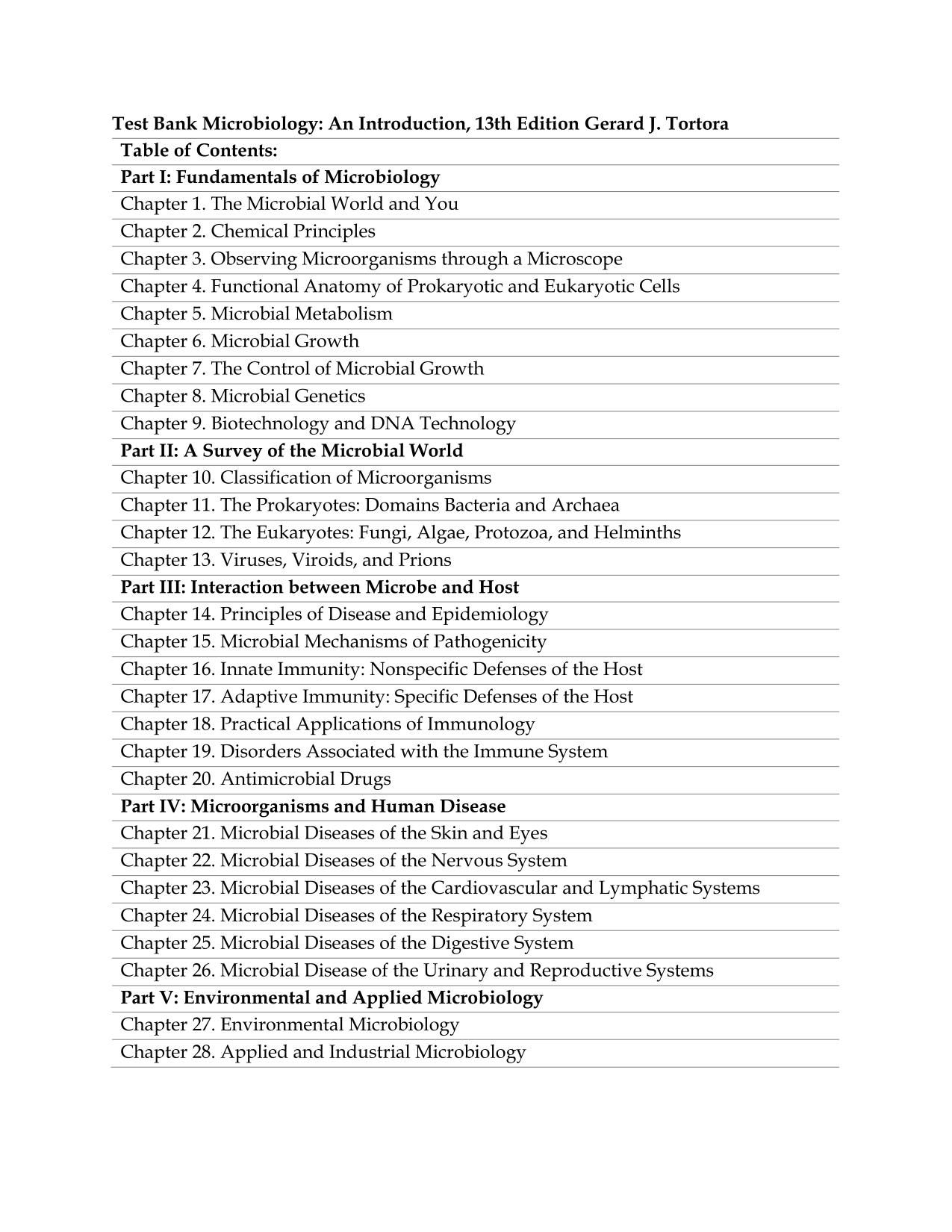 Test Bank For Microbiology An Introduction 13th Edition All Chapters, ISBN: 9780134720388. 