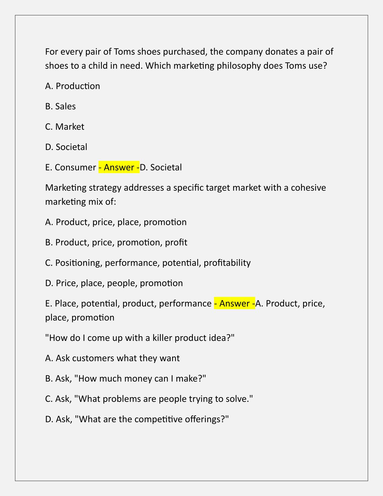 MKTG 201 Final Correctly Answered Latest Update