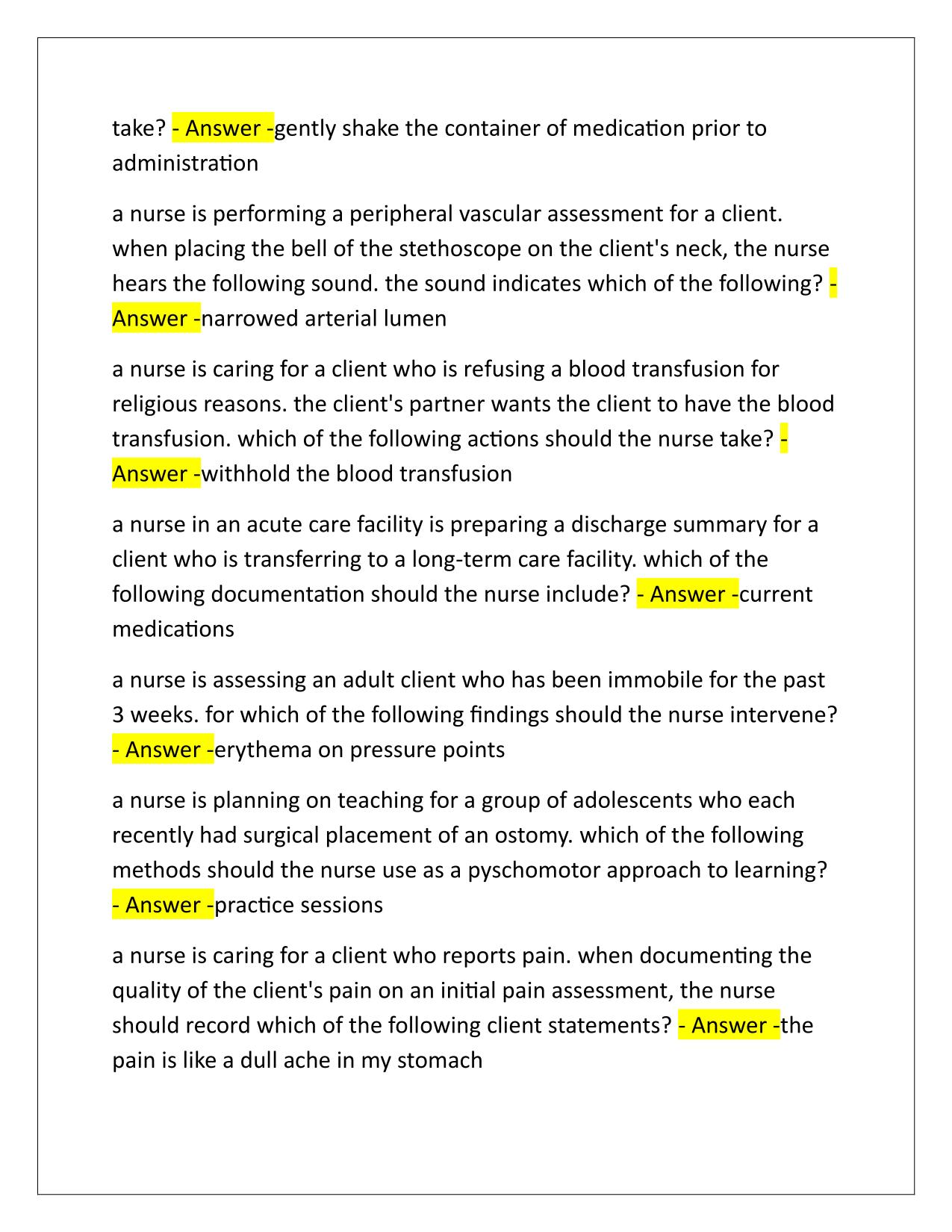 ATI fundamentals practice test B Questions and Answers 2025/2026