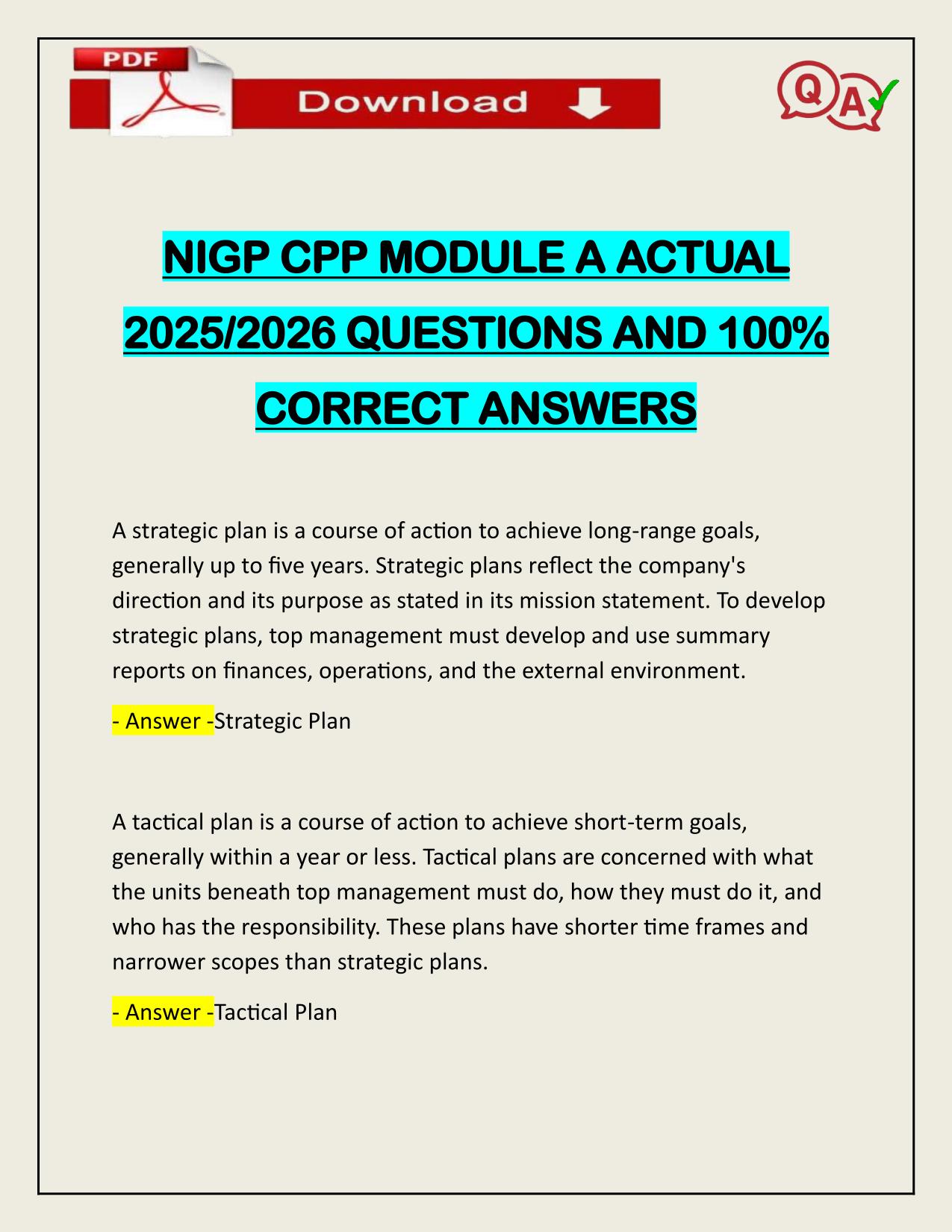 BUNDLE FOR NIGP CPP EXAMS ACTUAL 2025/2026