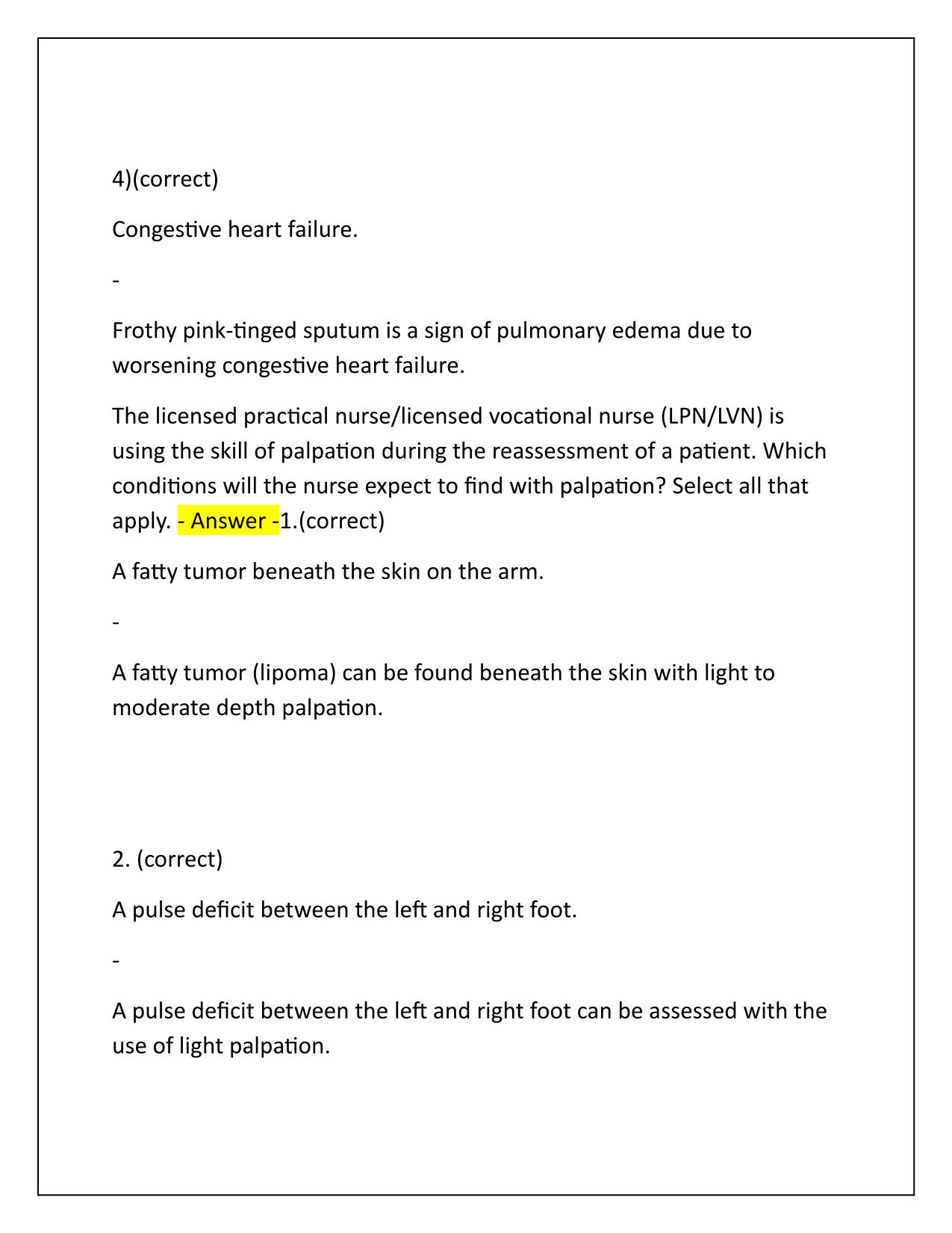 PN 100 Quiz 2 Correctly Answered Latest Update