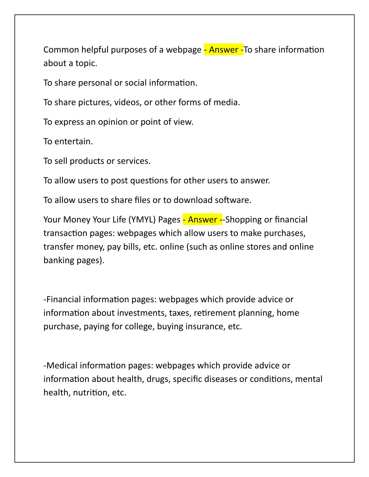 Leapforce Rater Quality Exam Study Guide Q&A Latest Update 2025 with Correct Answers