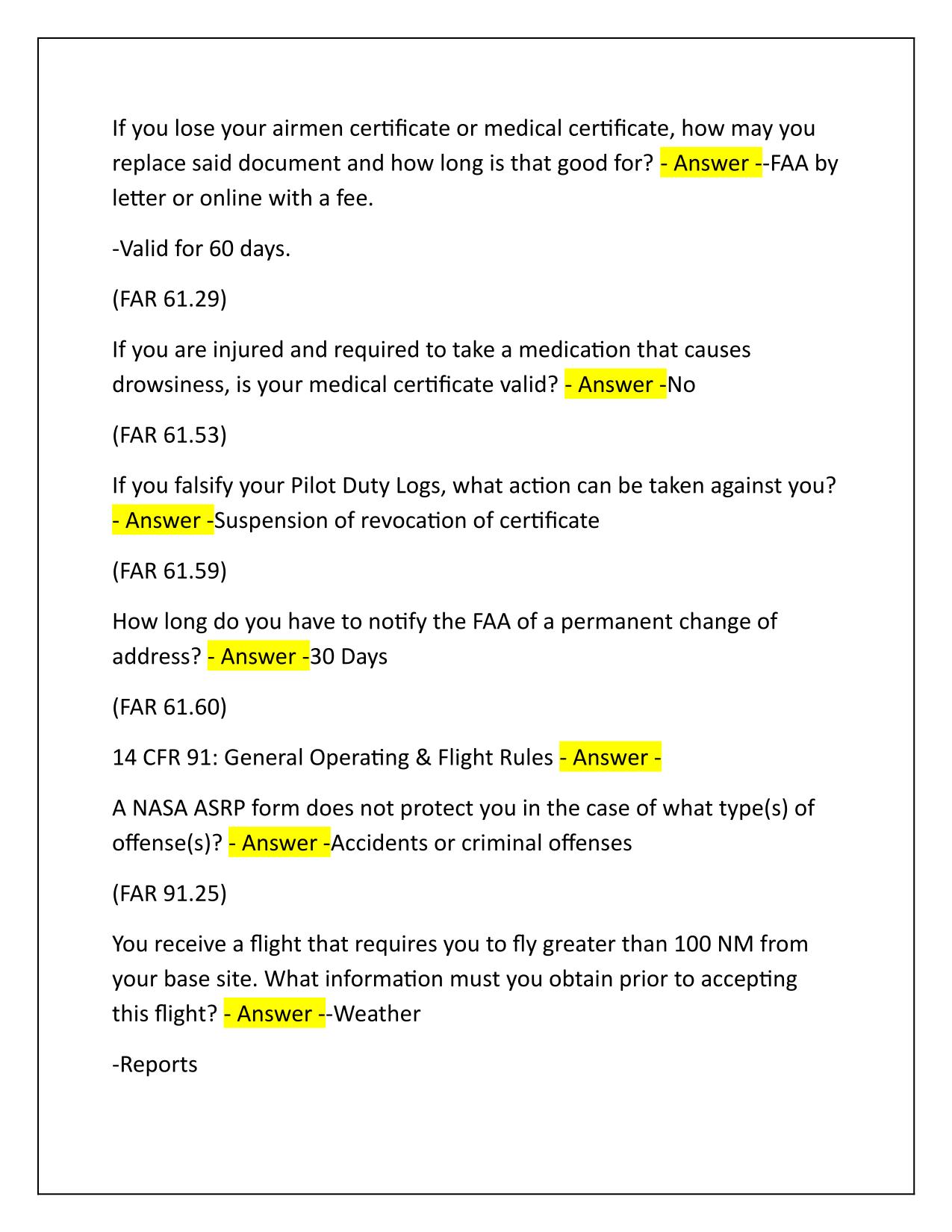 Air Methods Part 135 Study Guide Correctly Answered Latest Update
