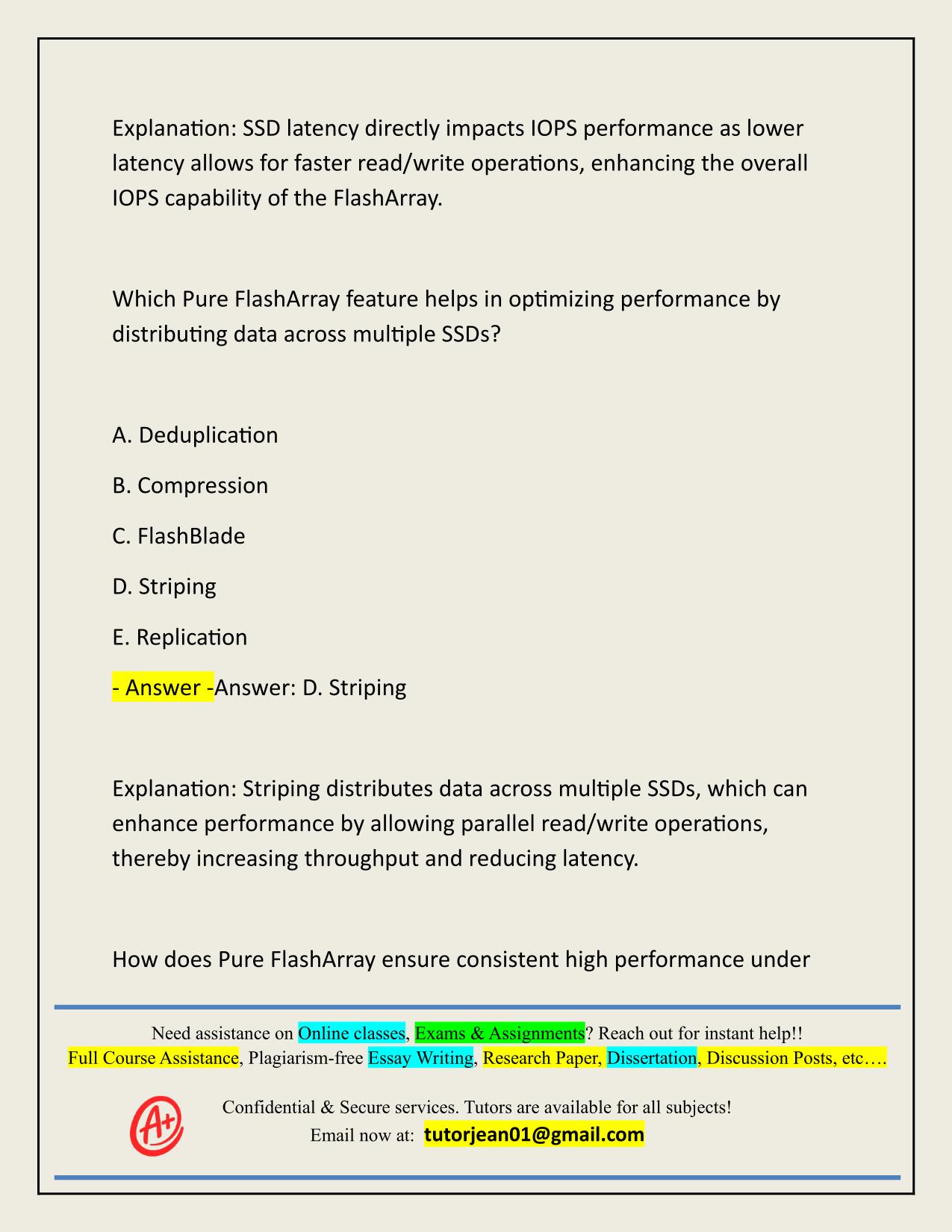 FLASHARRAY STORAGE PROFESSIONAL ACTUAL 2025/2026 QUESTIONS AND 100% CORRECT ANSWERS
