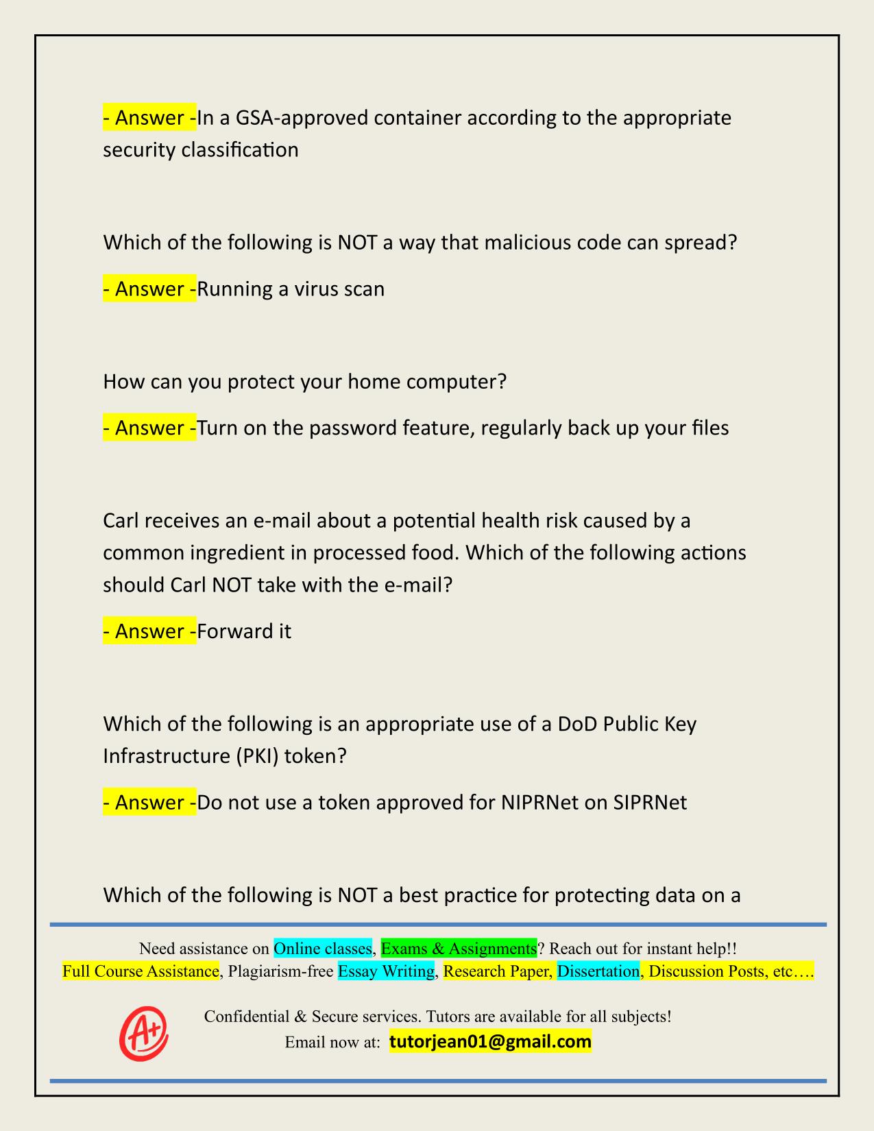 FY24 CYBER AWARENESS CHALLENGE ACTUAL 2025/2026 CORRECTLY ANSWERED