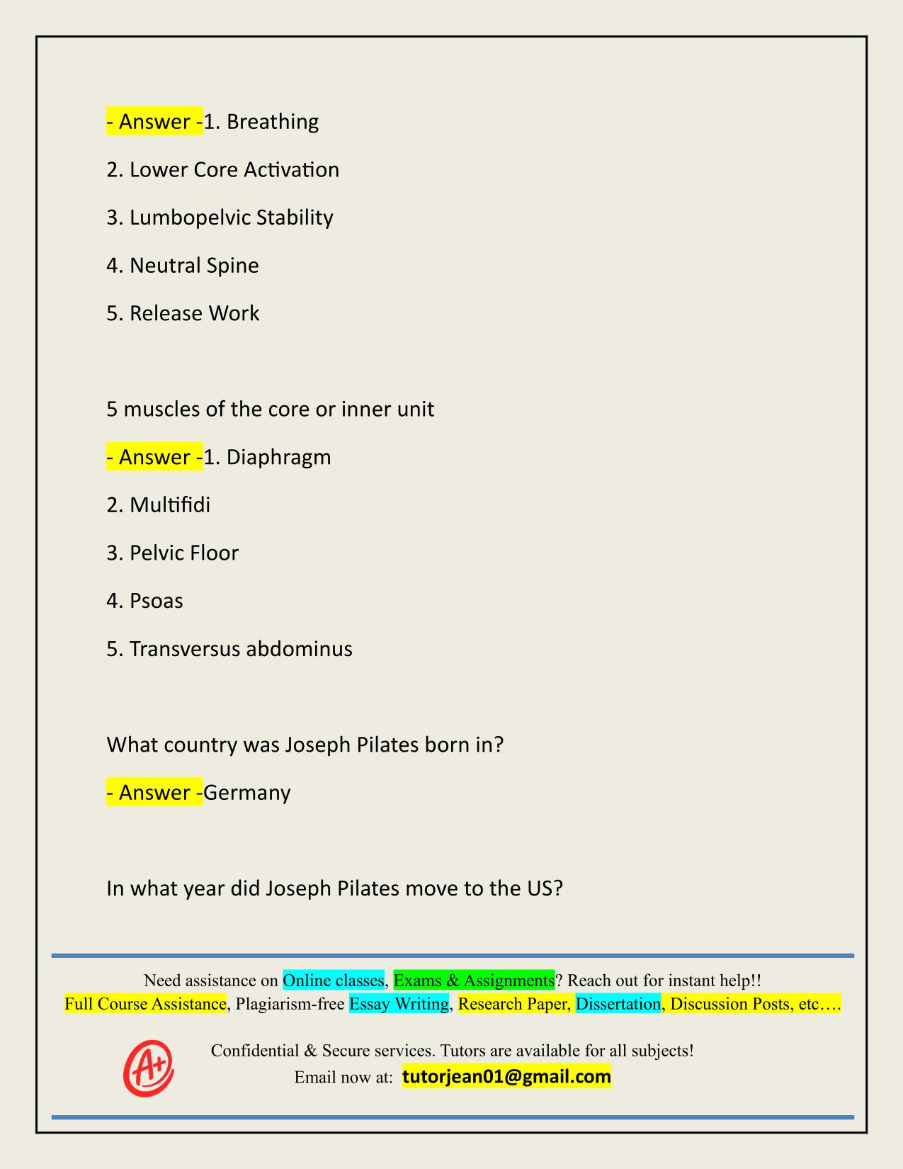 BALANCED BODY WRITTEN TEST ACTUAL 2025/2026 GRADED A+