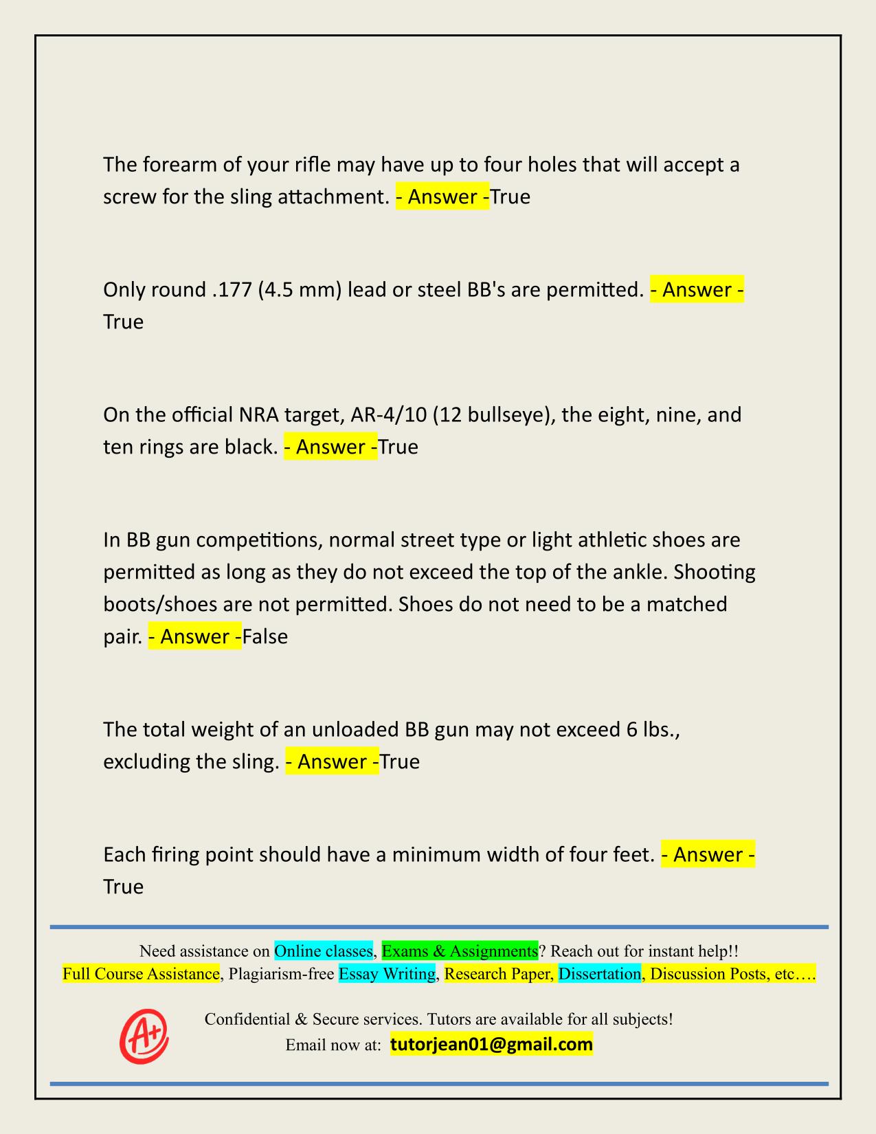 NRA TEST ACTUAL 2025/2026 CORRECTLY ANSWERED