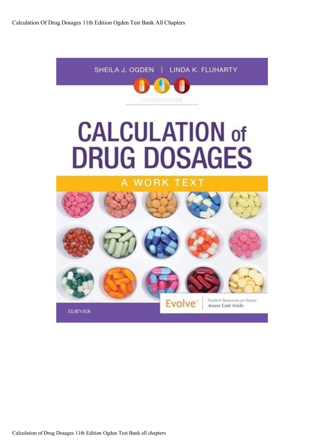 Test Bank For Calculation of Drug Dosages 12th Edition PDF Download ISBN-10. 0323826229 ; ISBN-13. 978-0323826228