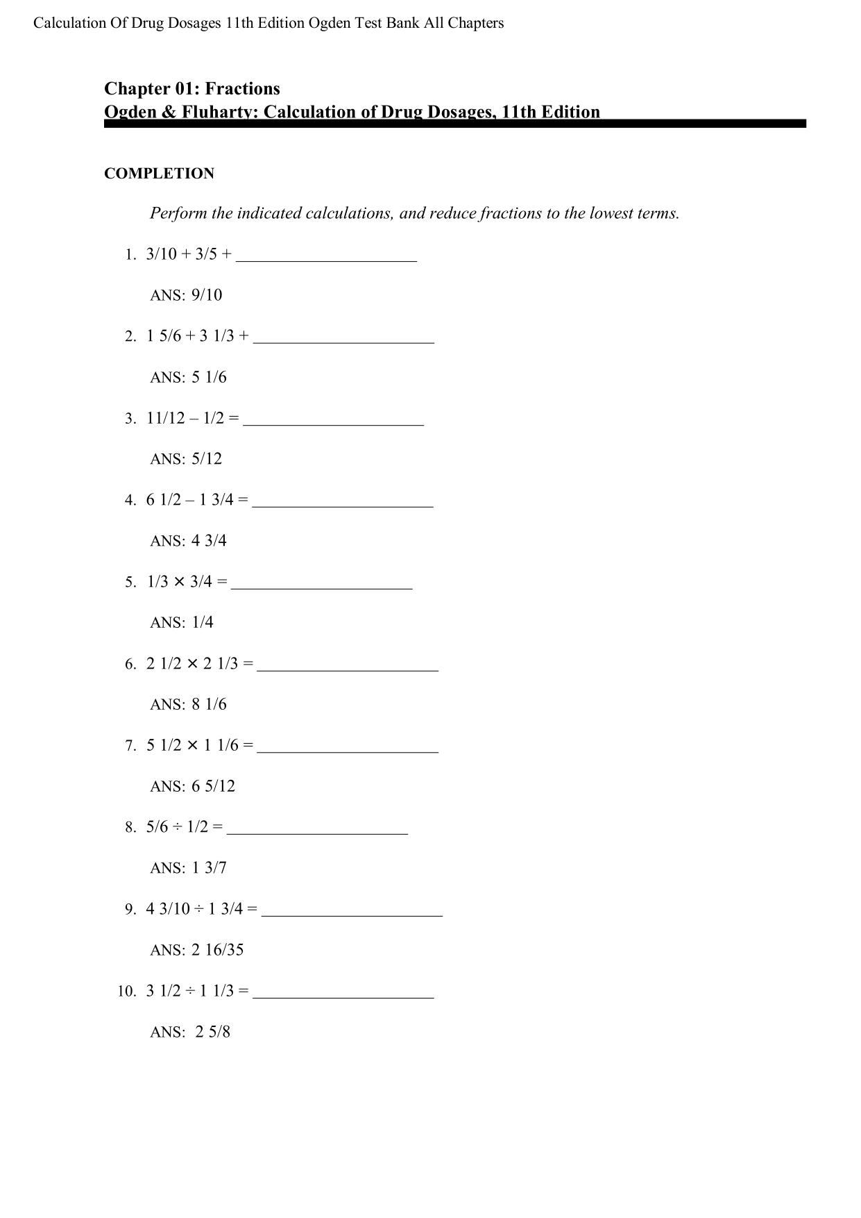 Test Bank For Calculation of Drug Dosages 12th Edition PDF Download ISBN-10. 0323826229 ; ISBN-13. 978-0323826228