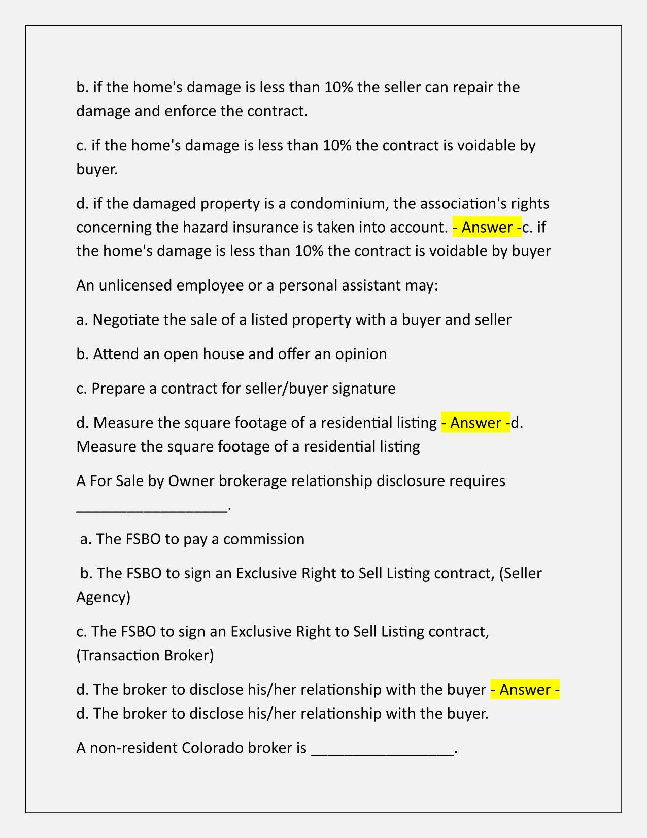 Van Ed Unit 2 Colorado Contracts and Regulations Q&A Latest Update