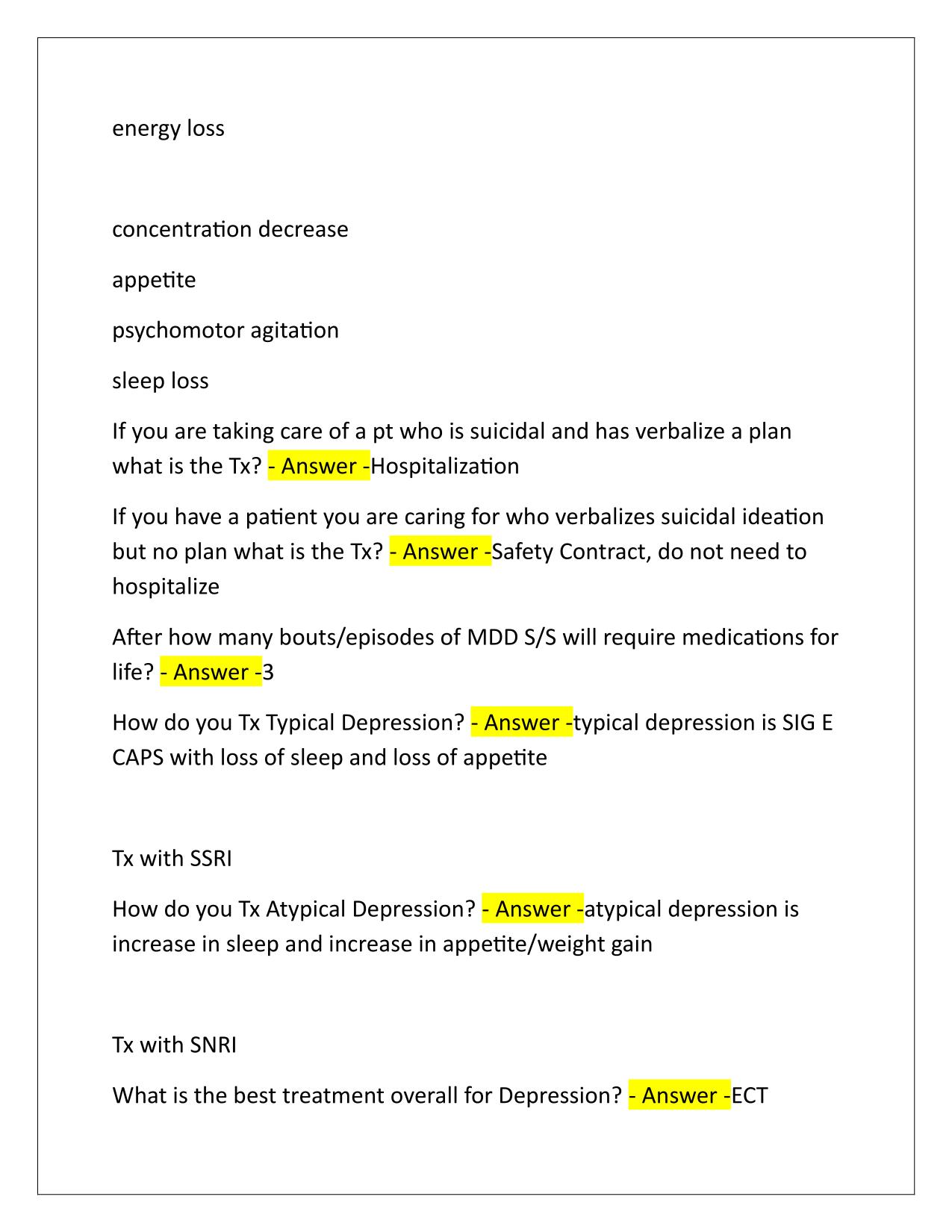 PAEA EOR Exam Psych Study Set Q&A Latest Update