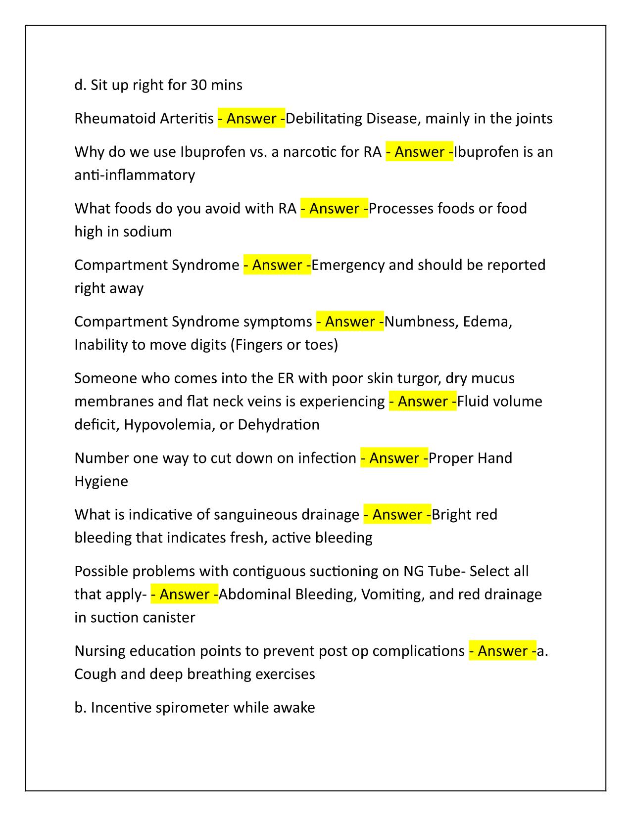 Hondros Nur 160 Final Exam Questions and Verified Answers 2025-2026 Update