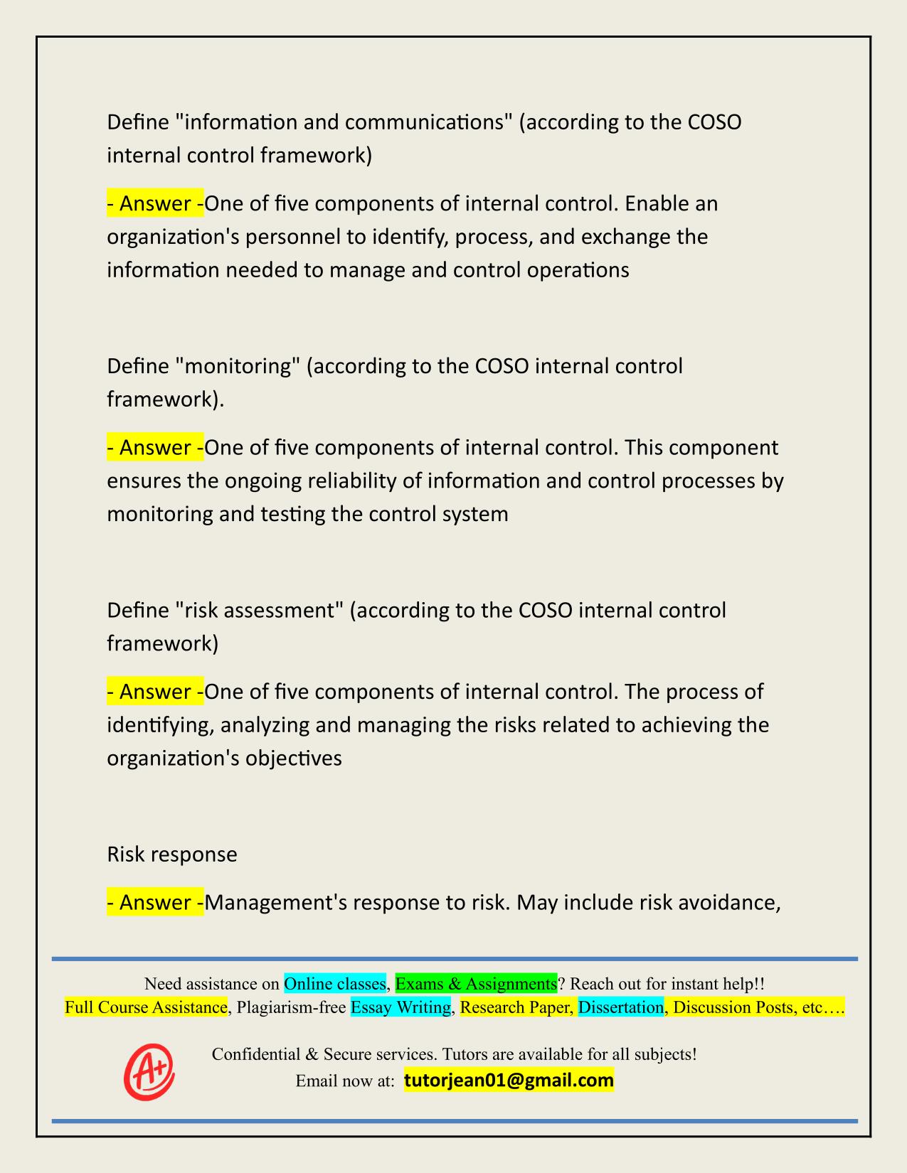 BEC – COSO ACTUAL 2025/2026 Q&A 100% PASS