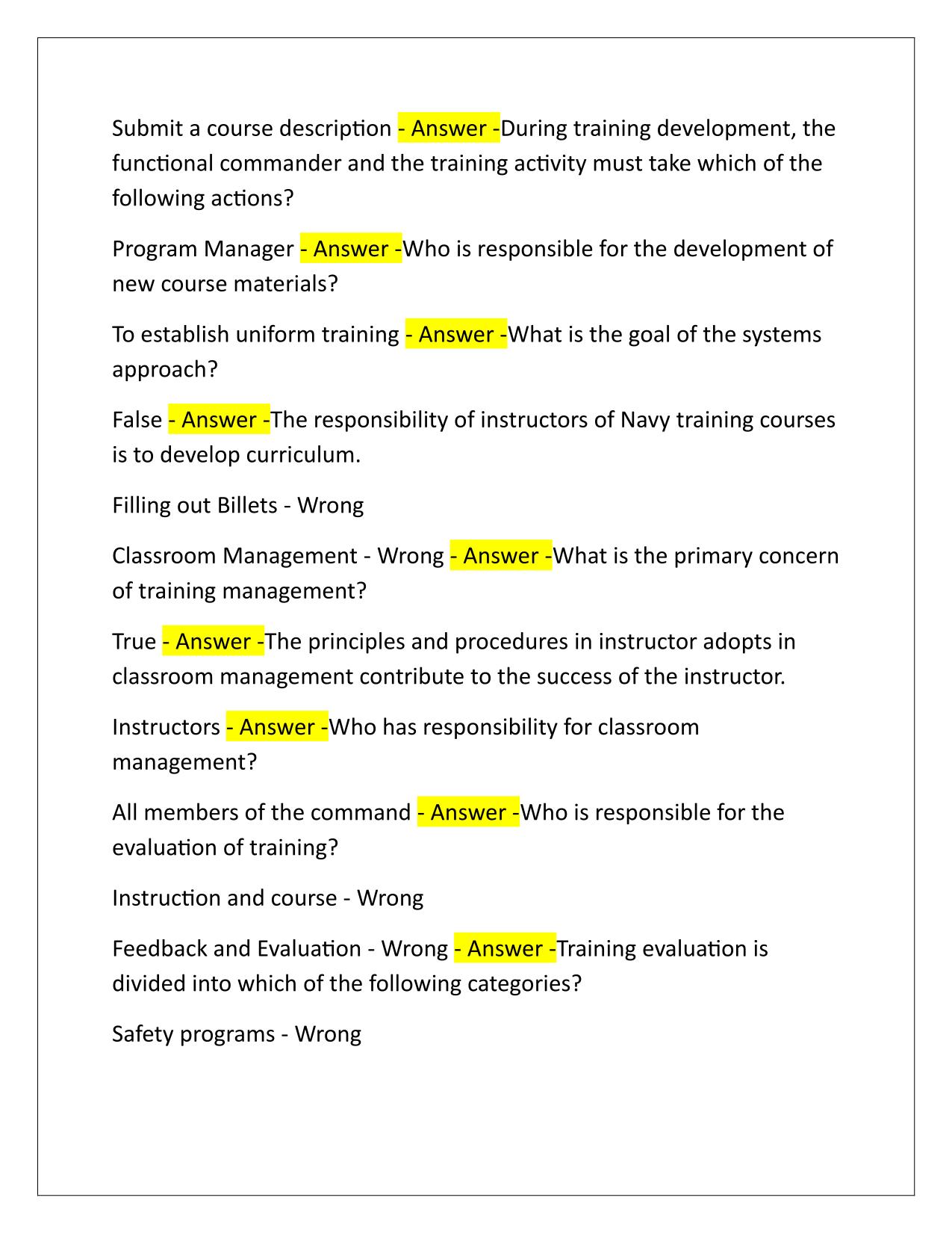 NRTC NAVEDTRA 14300A ASN 1 Questions and Answers