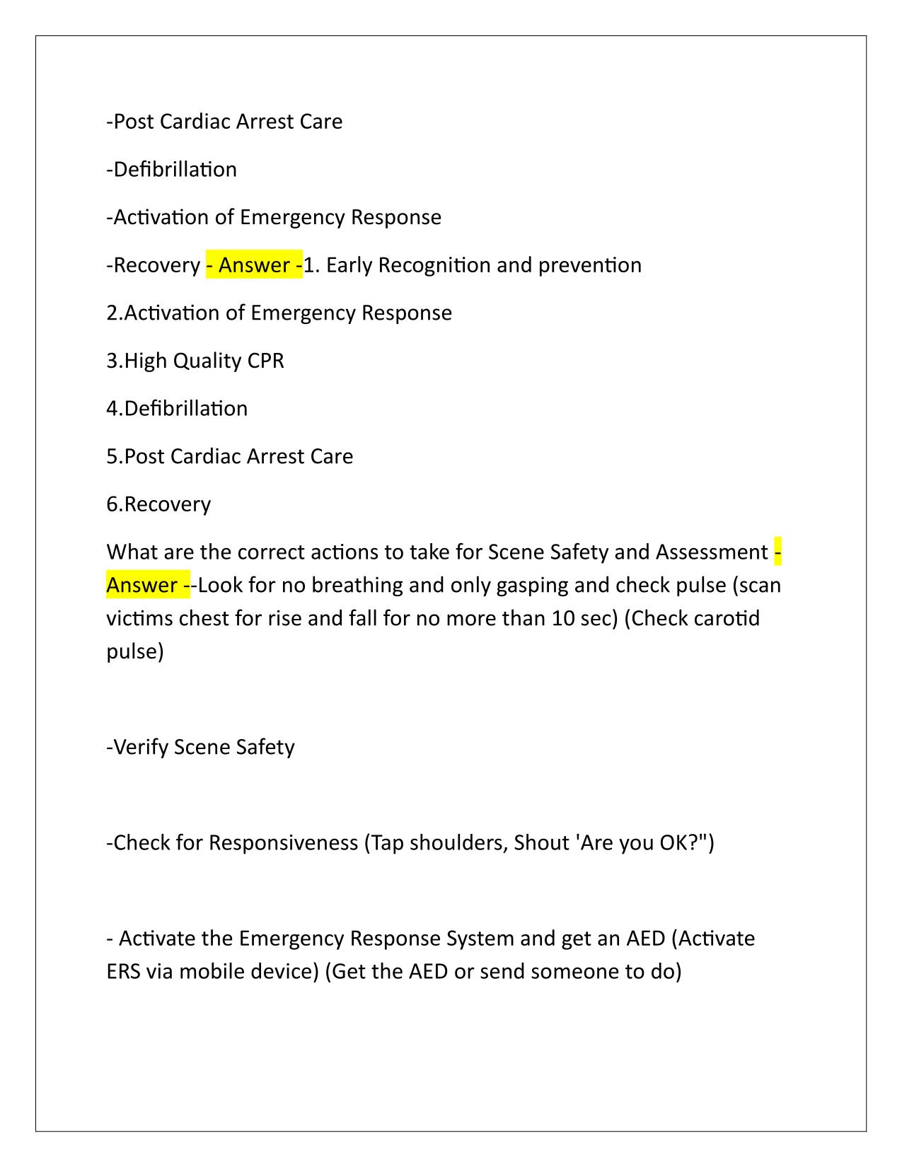 HeartCode BLS 2025 Q&A Latest Update