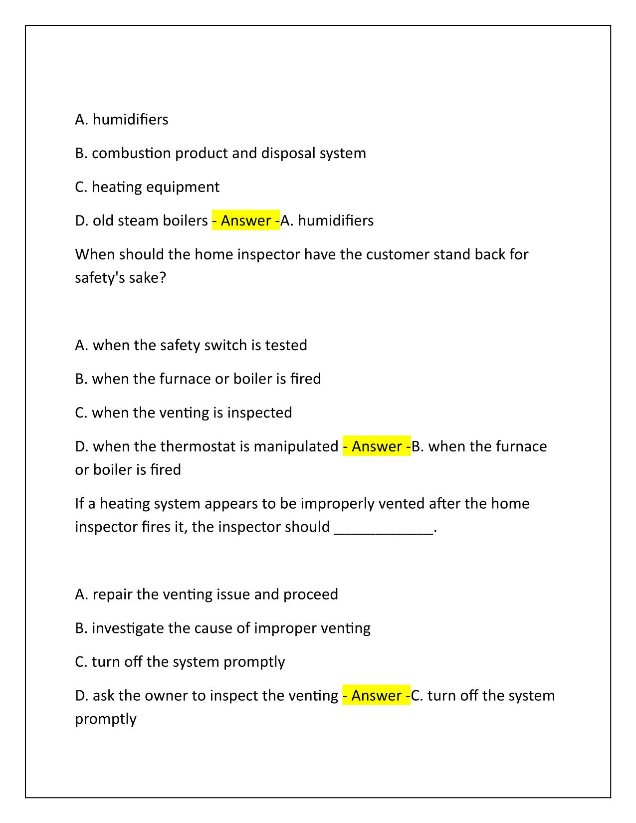 The Heating and Cooling Inspection: AHIT Questions and Verified Answers Latest Update