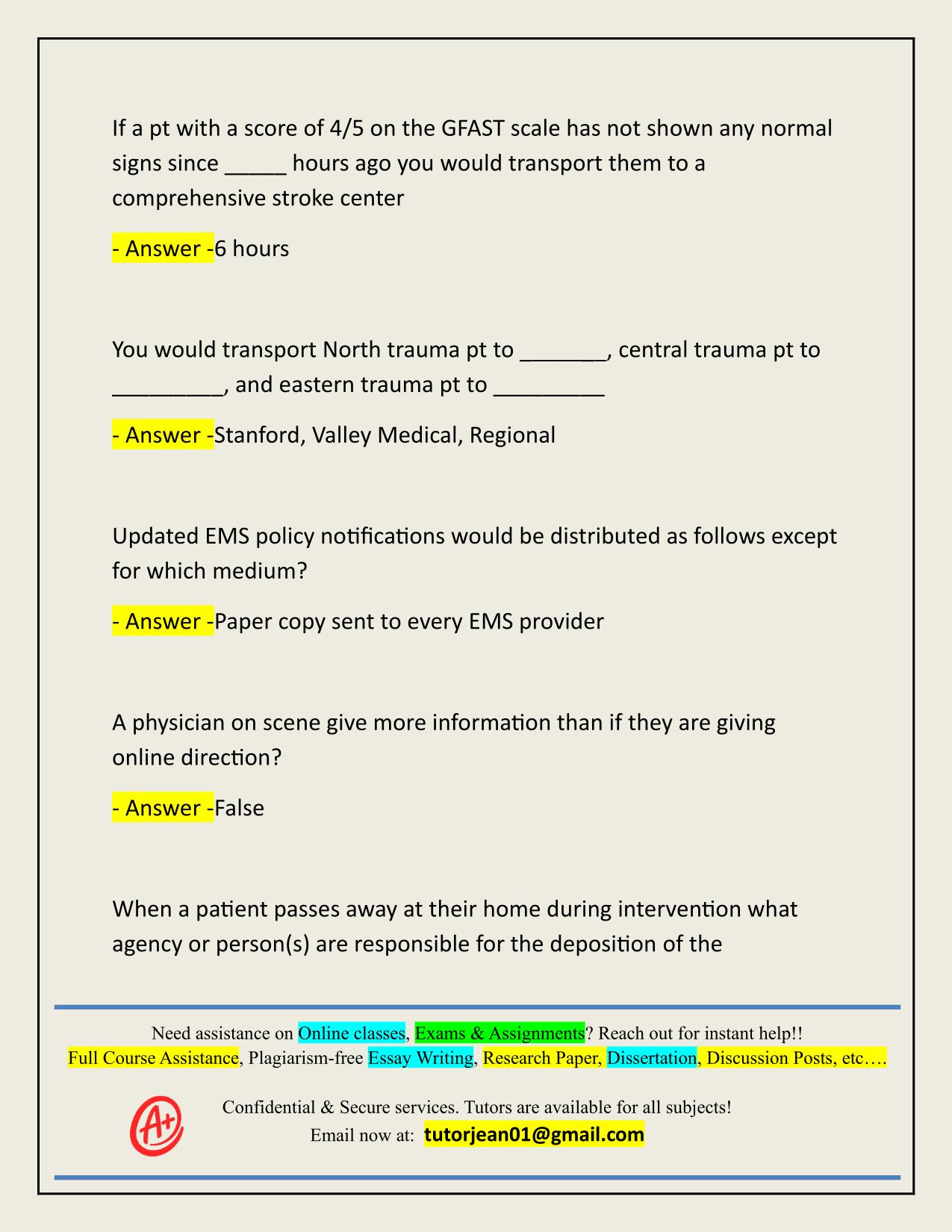 SANTA CLARA EMS TEST ACTUAL 2025/2026 LATEST UPDATE
