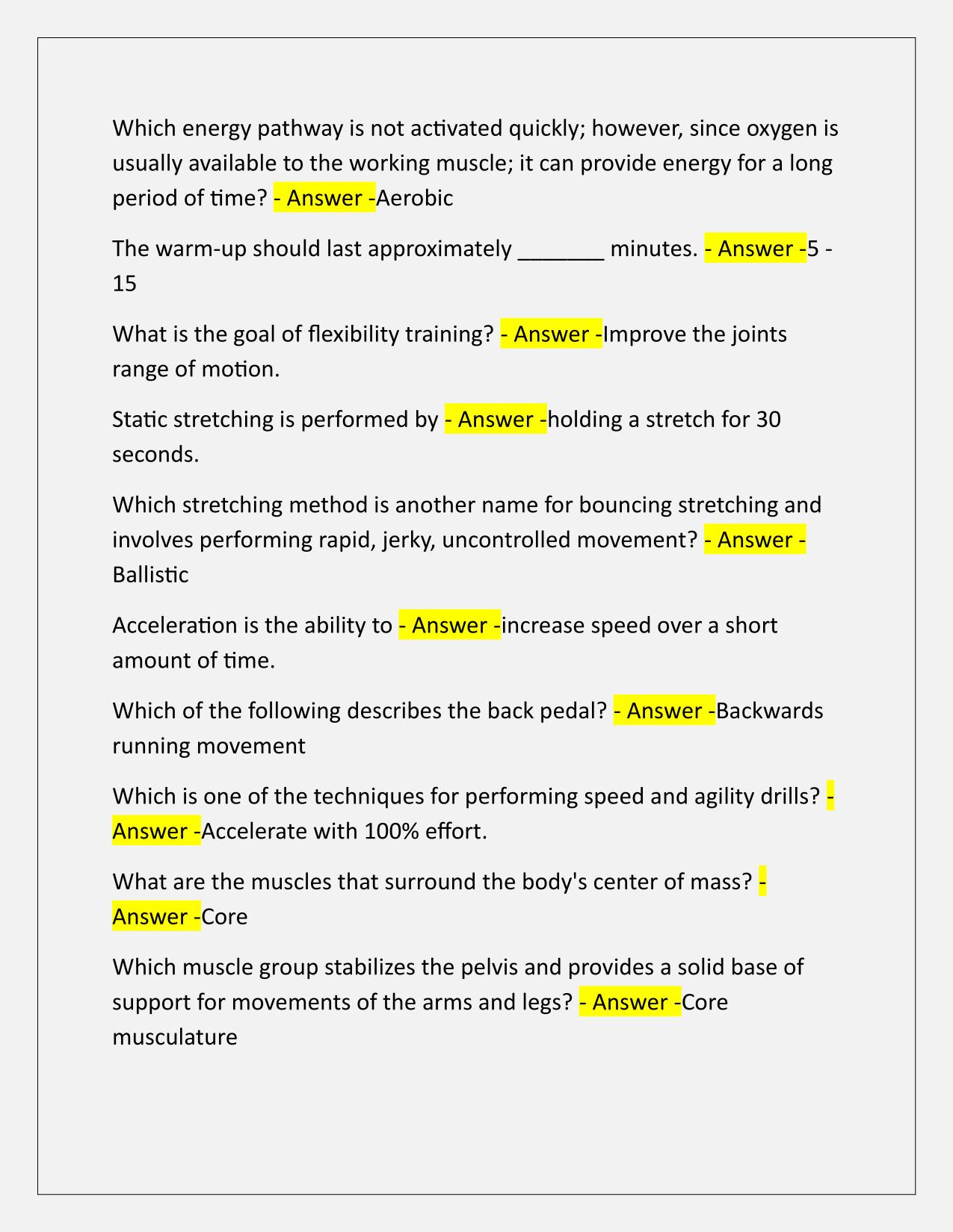 Semper Fit Basic Fitness Course-marinenet Q&A Latest Update