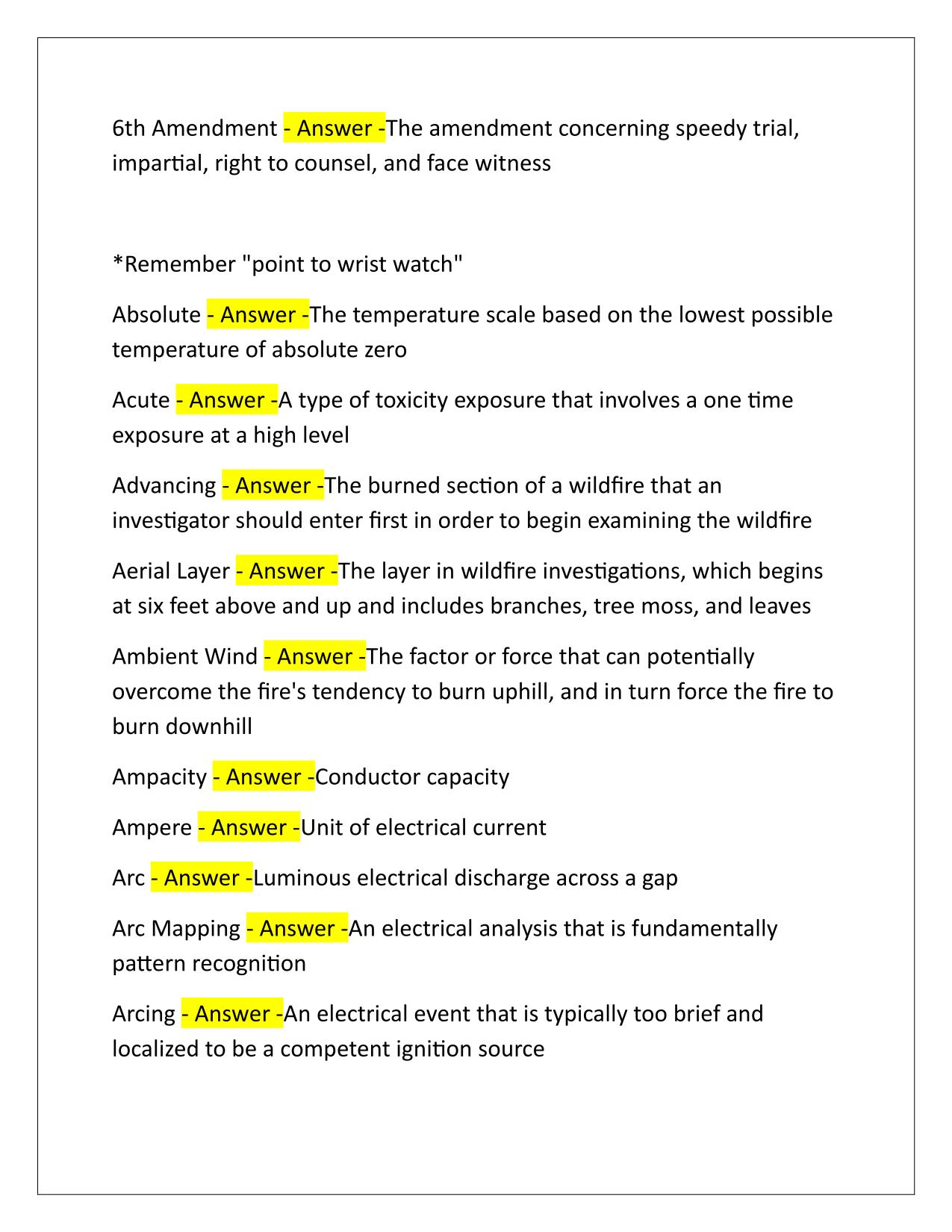 IAAI CFI and NFPA 921 Exam Questions and Answers Latest