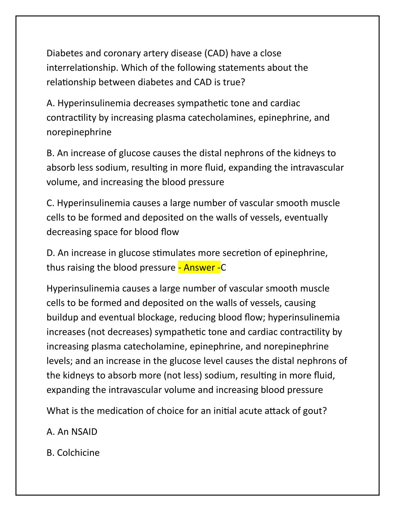FNP Review Dunphy-Chapter 17 Endocrine and Metabolic Problems Q&A Latest Update