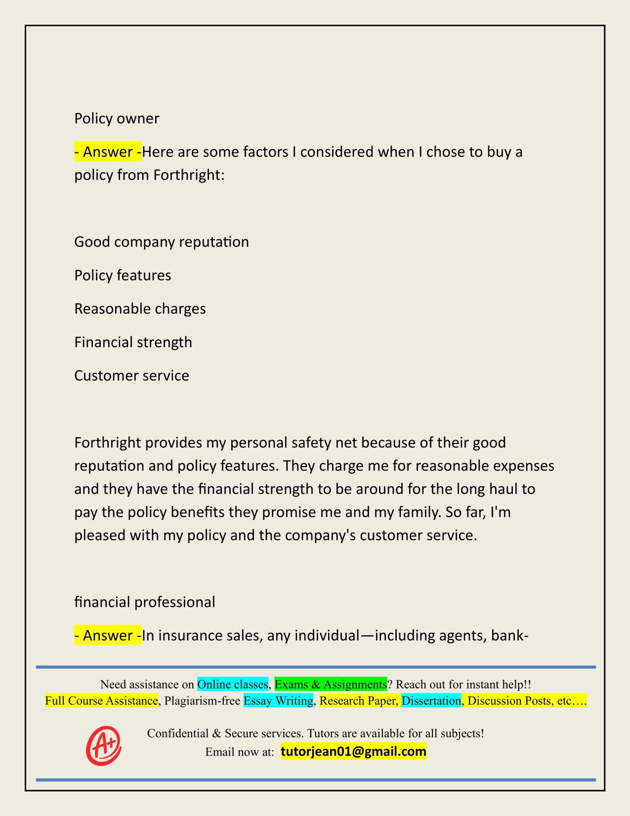 LOMA 291 MODULE 1 ACTUAL 2025/2026 WITH CORRECT ANSWERS