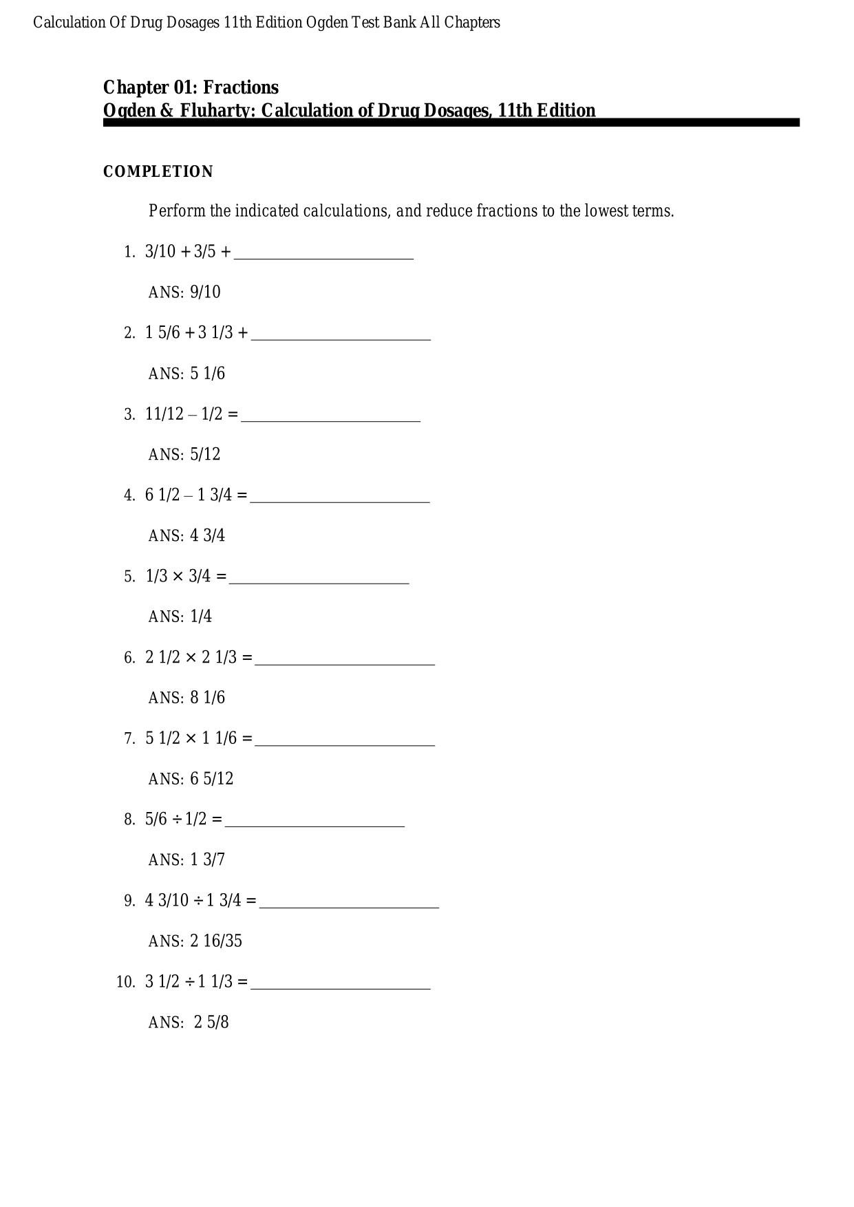 Test Bank For Calculation of Drug Dosages 12th Edition PDF Download ISBN-10. 0323826229 ; ISBN-13. 978-0323826228