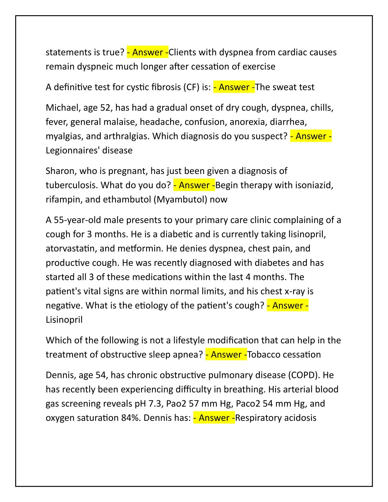 M3 Dunphy Chapters 28-33 Questions and Correct Answers Latest