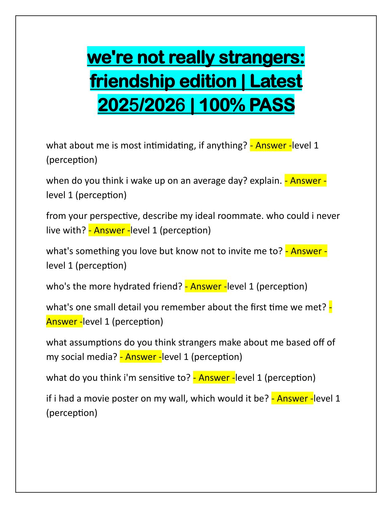 we're not really strangers, friendship edition (WNRS) Latest Update