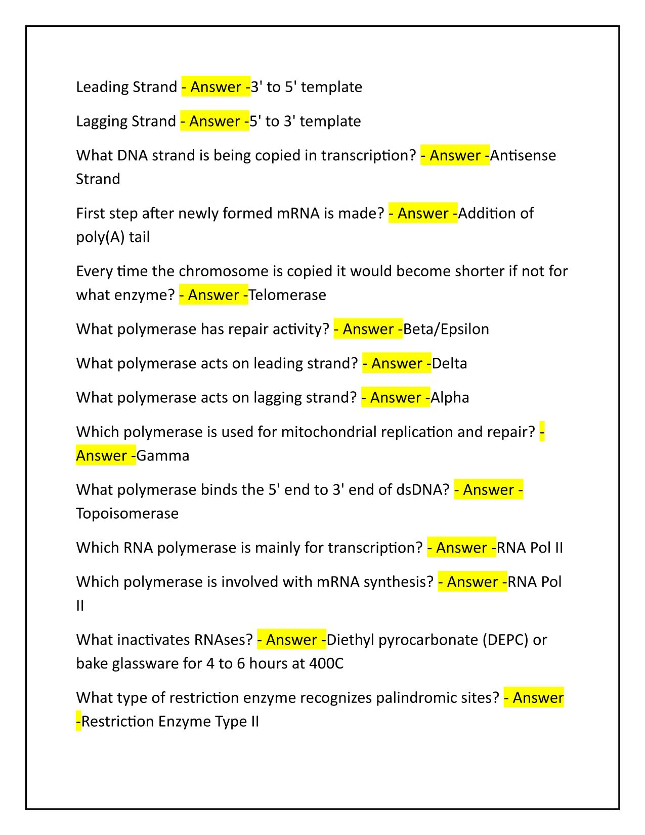 MB, Molecular Biology ASCP Exam Correctly Answered 100% PASS