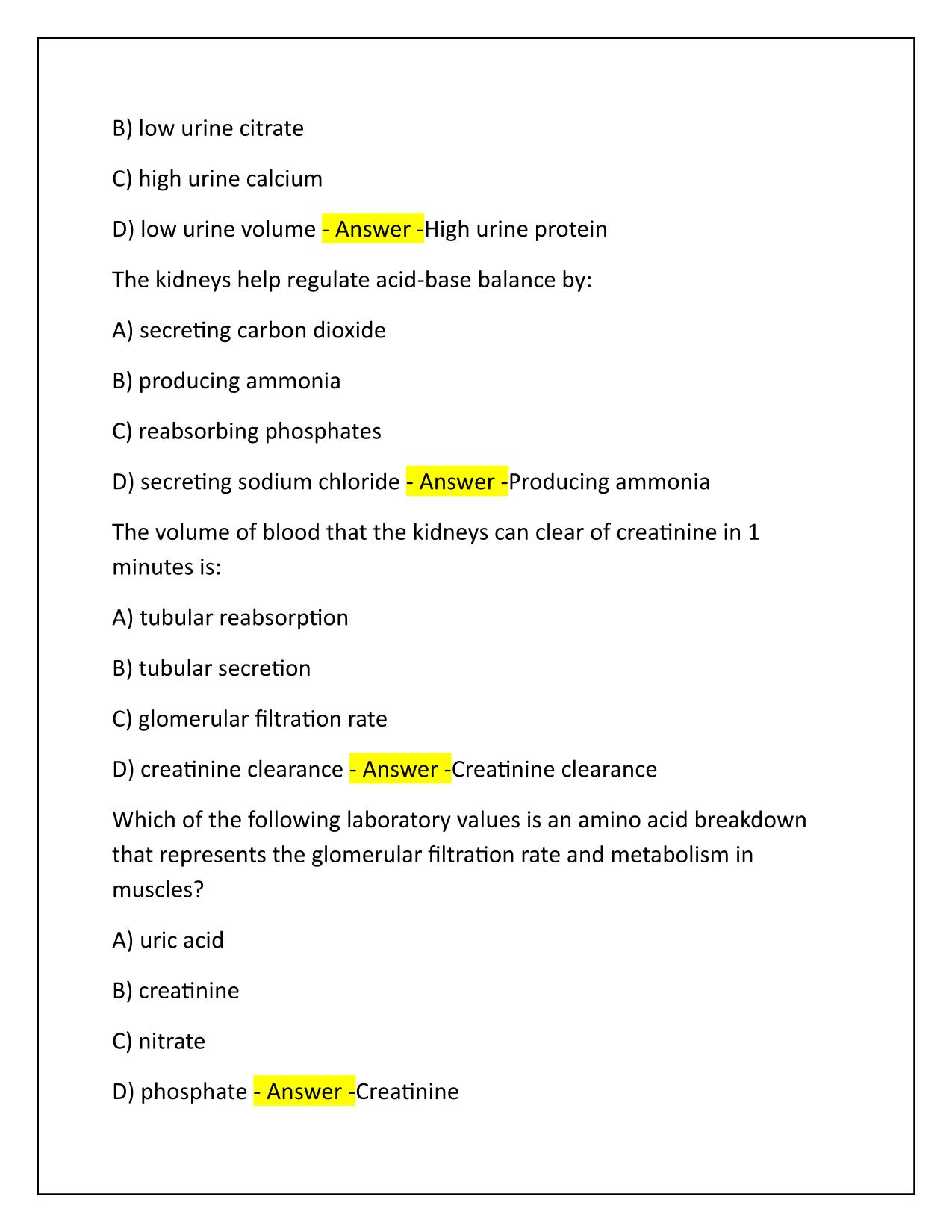 NSG5003 UROLOGY Qbank Q&A Latest Update 2025