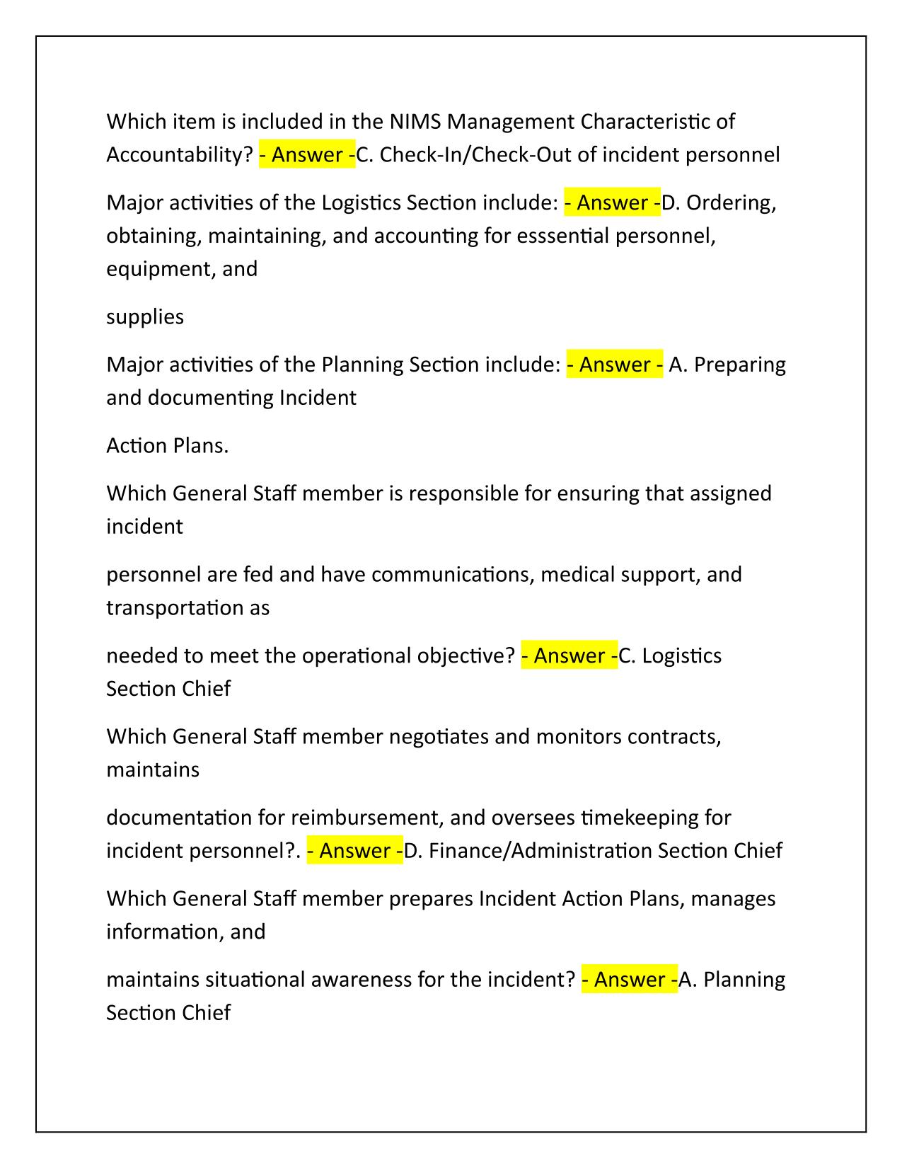 FEMA ICS 100 Q&A Latest Update 2025-2026