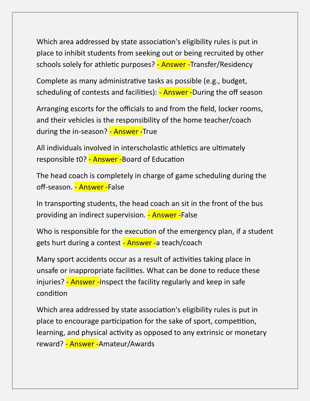 NFHS FINAL TEST Q&A Latest Update