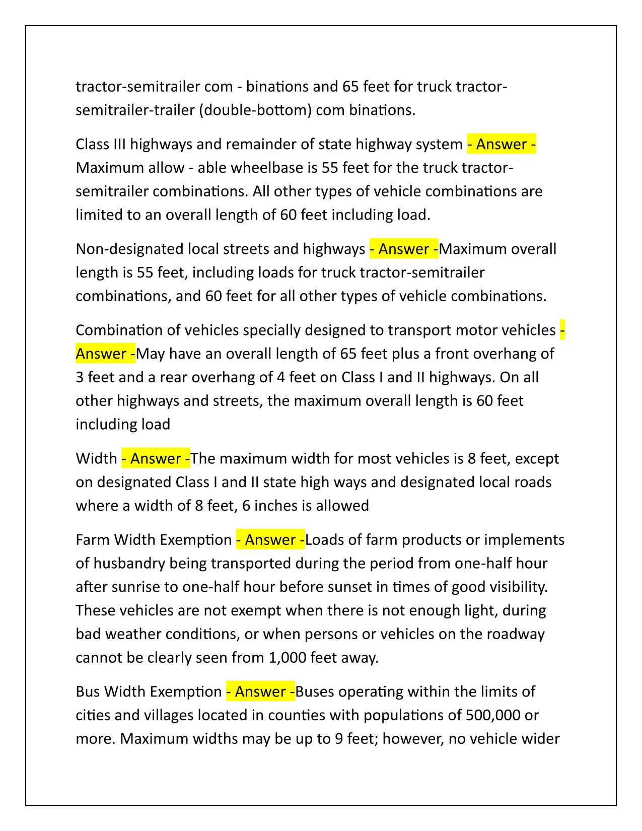 Illinois Class B Non-CDL Questions with Verified Answers Latest Update 2025