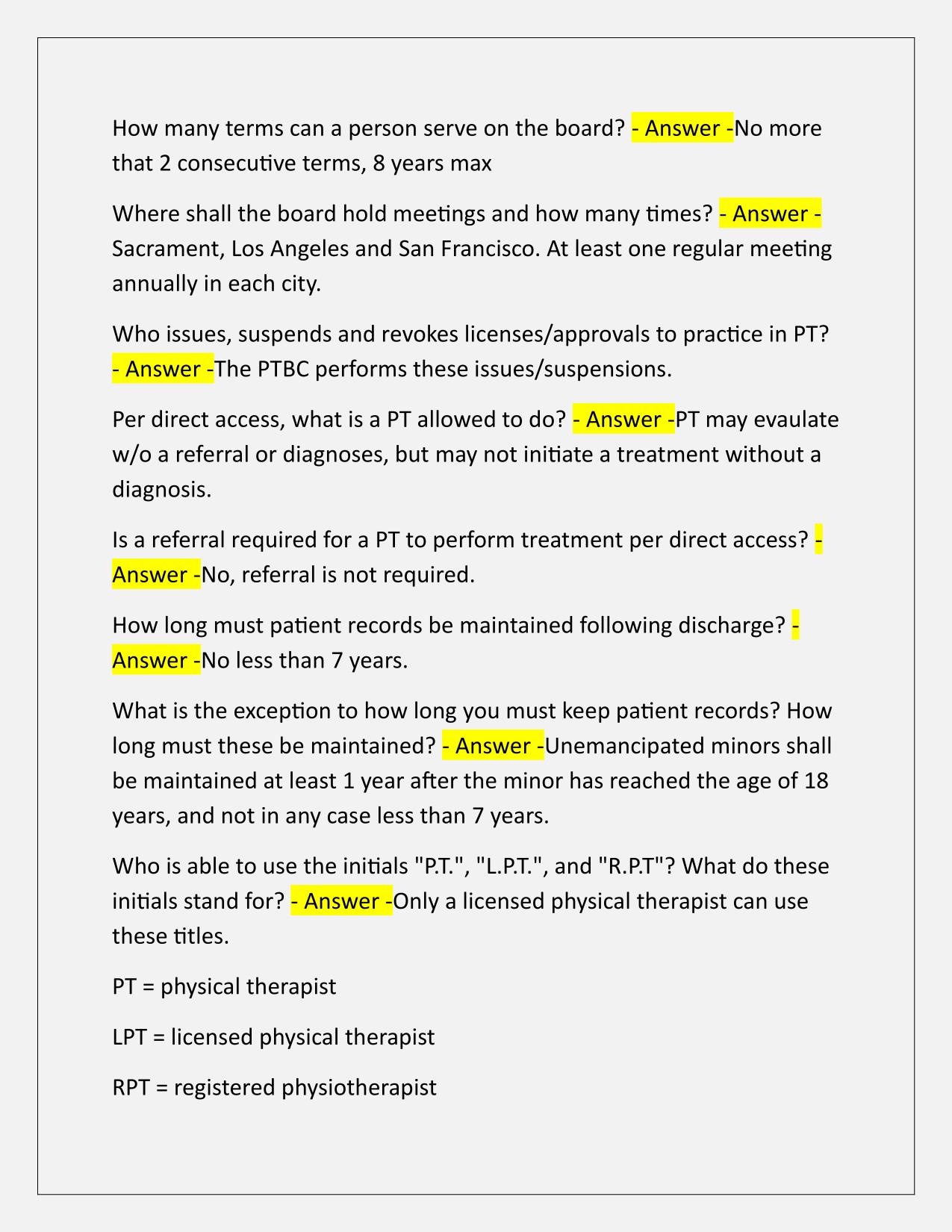 Jurisprudence Exam Review Correctly Answered Latest Update