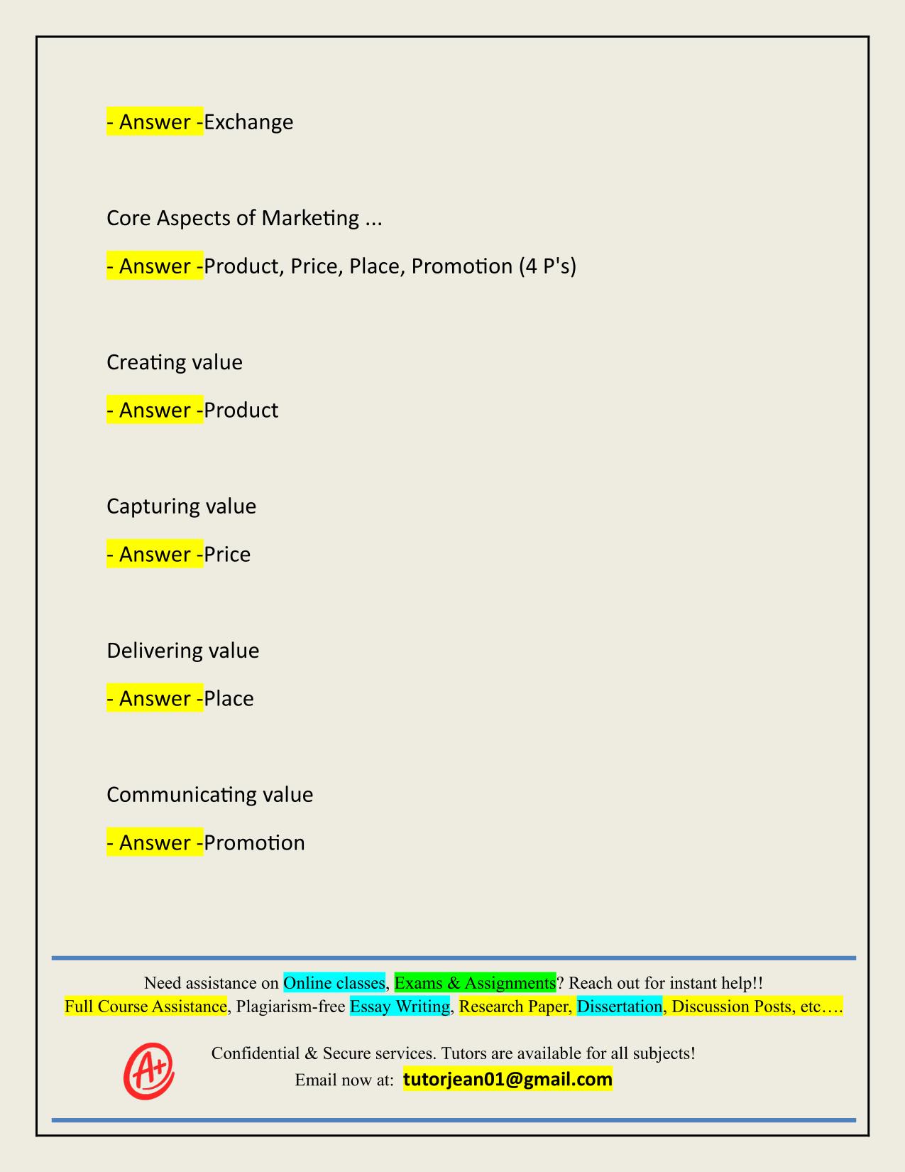 UCF MAR 3023 EXAM 1 REVIEW ACTUAL 2025/2026 QUESTIONS AND 100% CORRECT ANSWERS