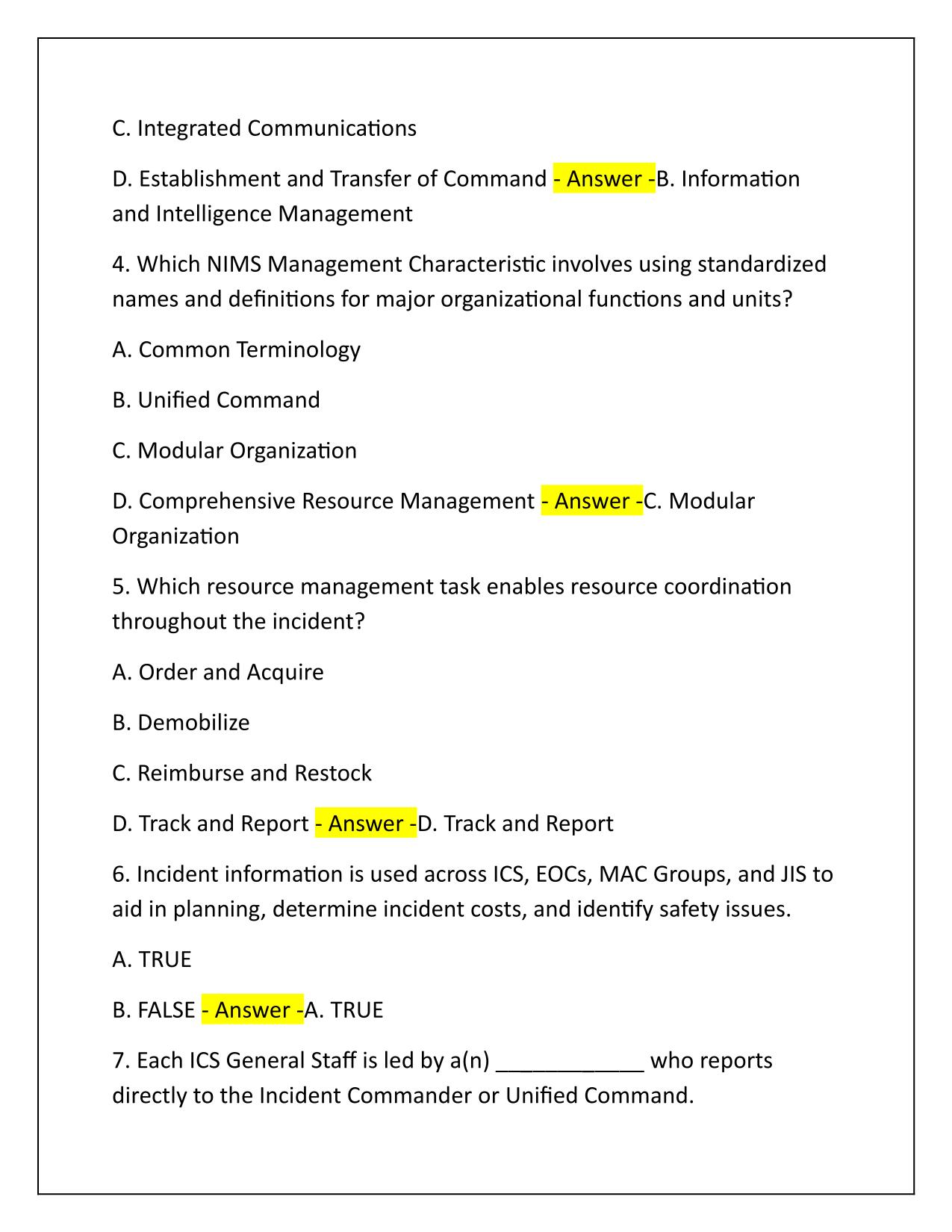 FEMA IS 700 Exam Q&A Latest Update 2025