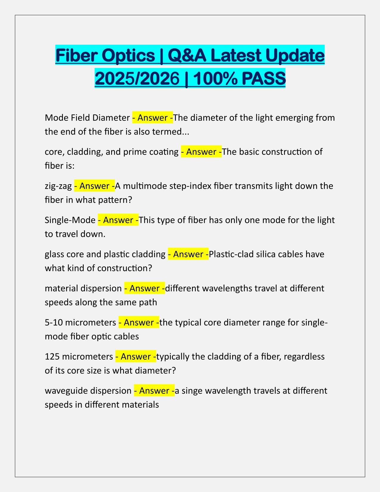 Bundle for Fiber Optic Installation and Activation (FOA) 