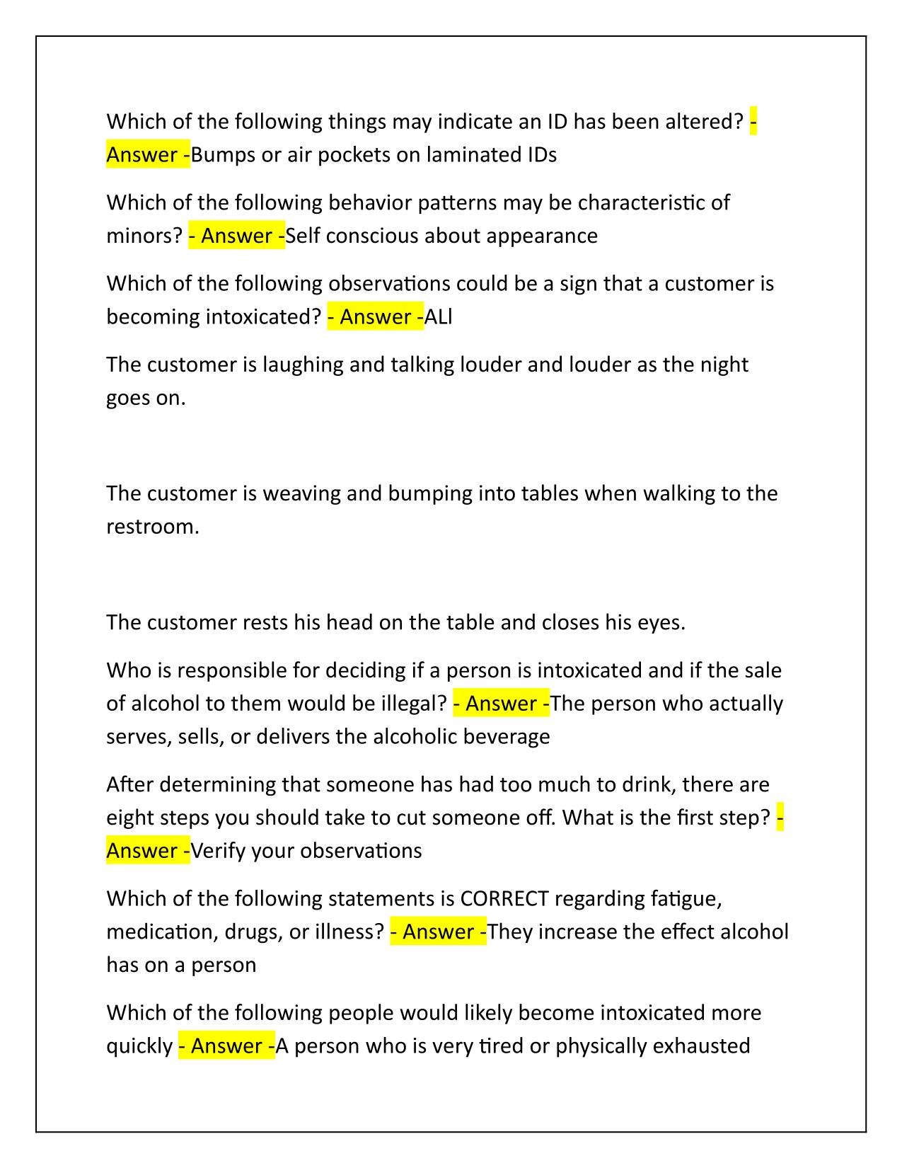 TABC Things to remember Q&A Latest Update 2025